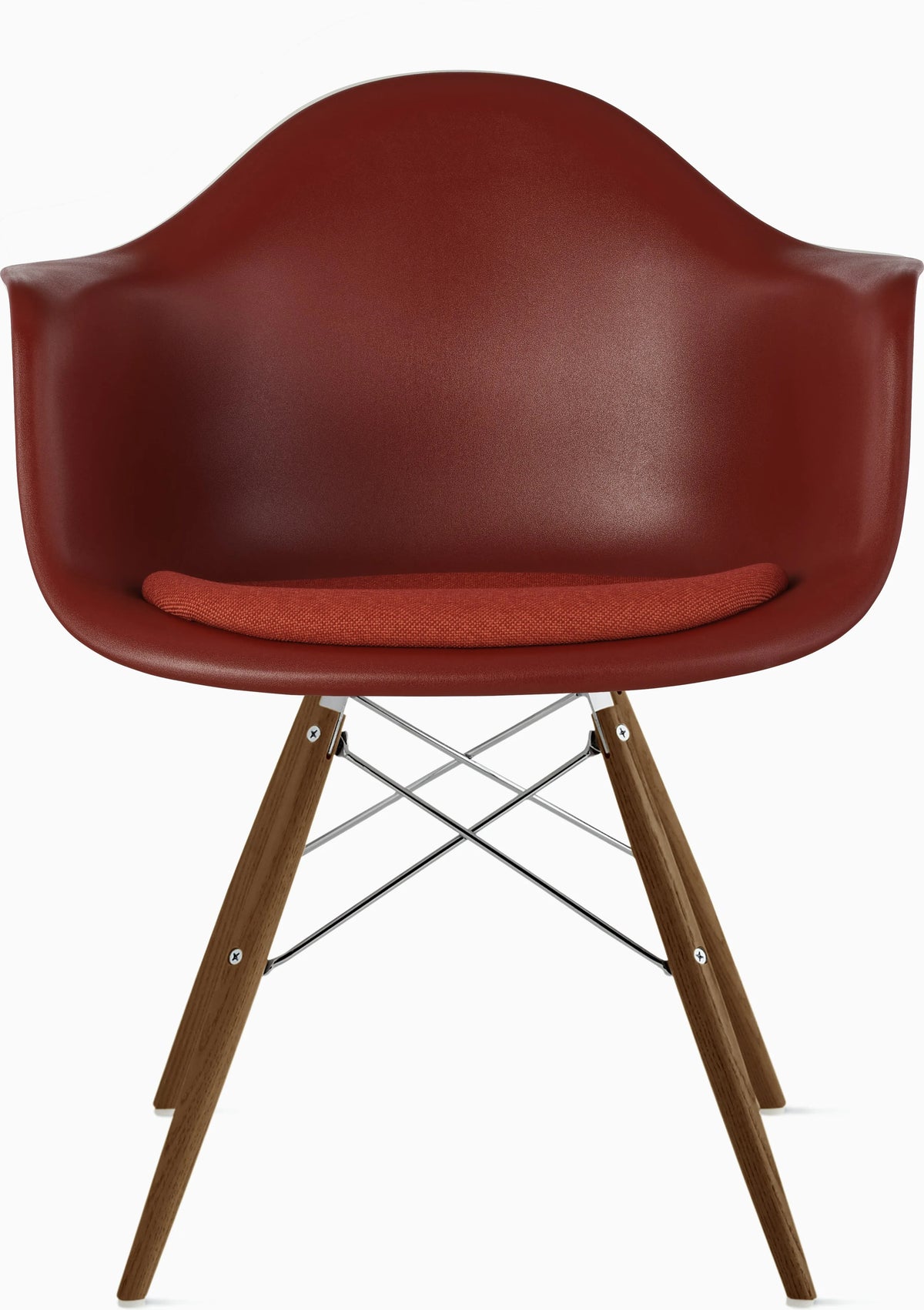 Eames Molded Plastic Armchair with Seat Pad