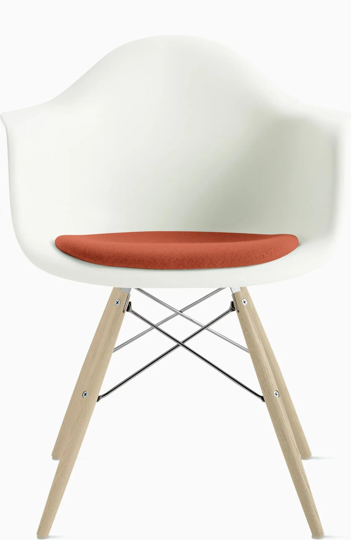 Eames Molded Plastic Armchair with Seat Pad