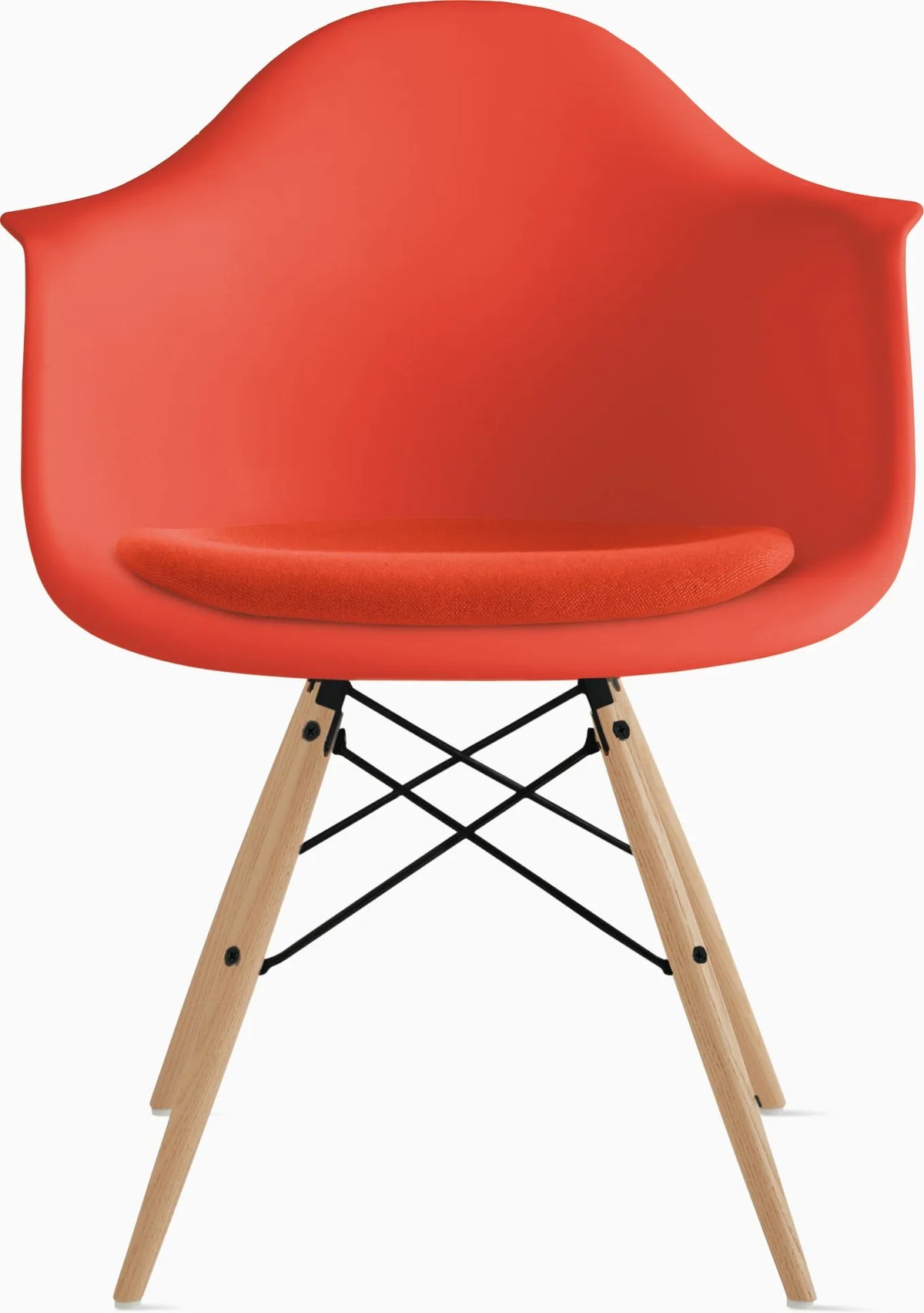 Eames Molded Plastic Armchair with Seat Pad
