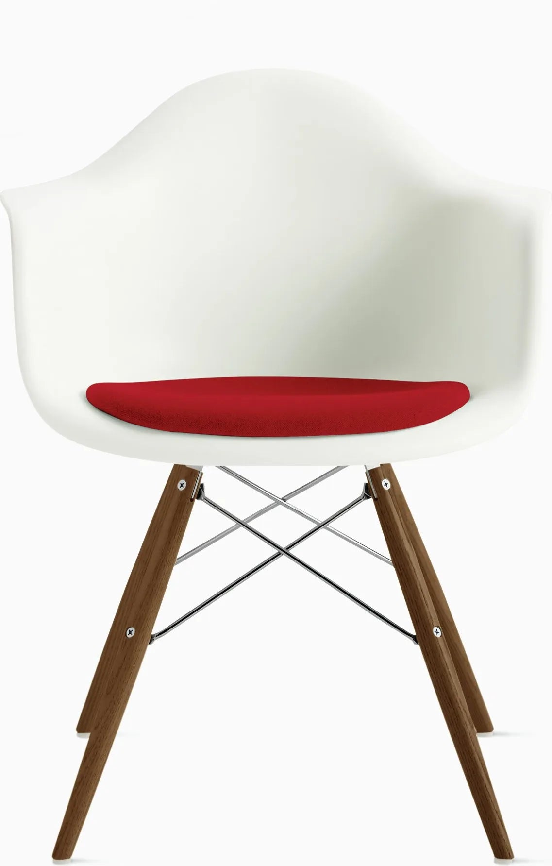 Eames Molded Plastic Armchair with Seat Pad