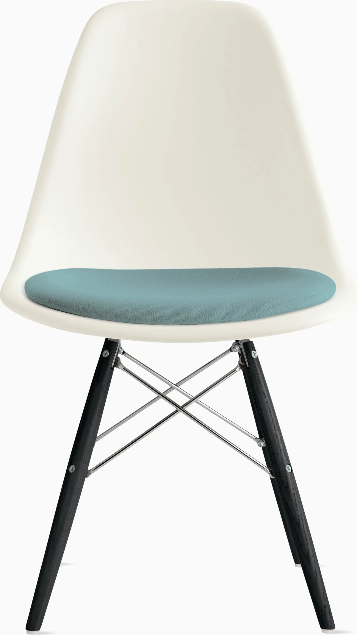 Eames Molded Plastic Side Chair with Seat Pad