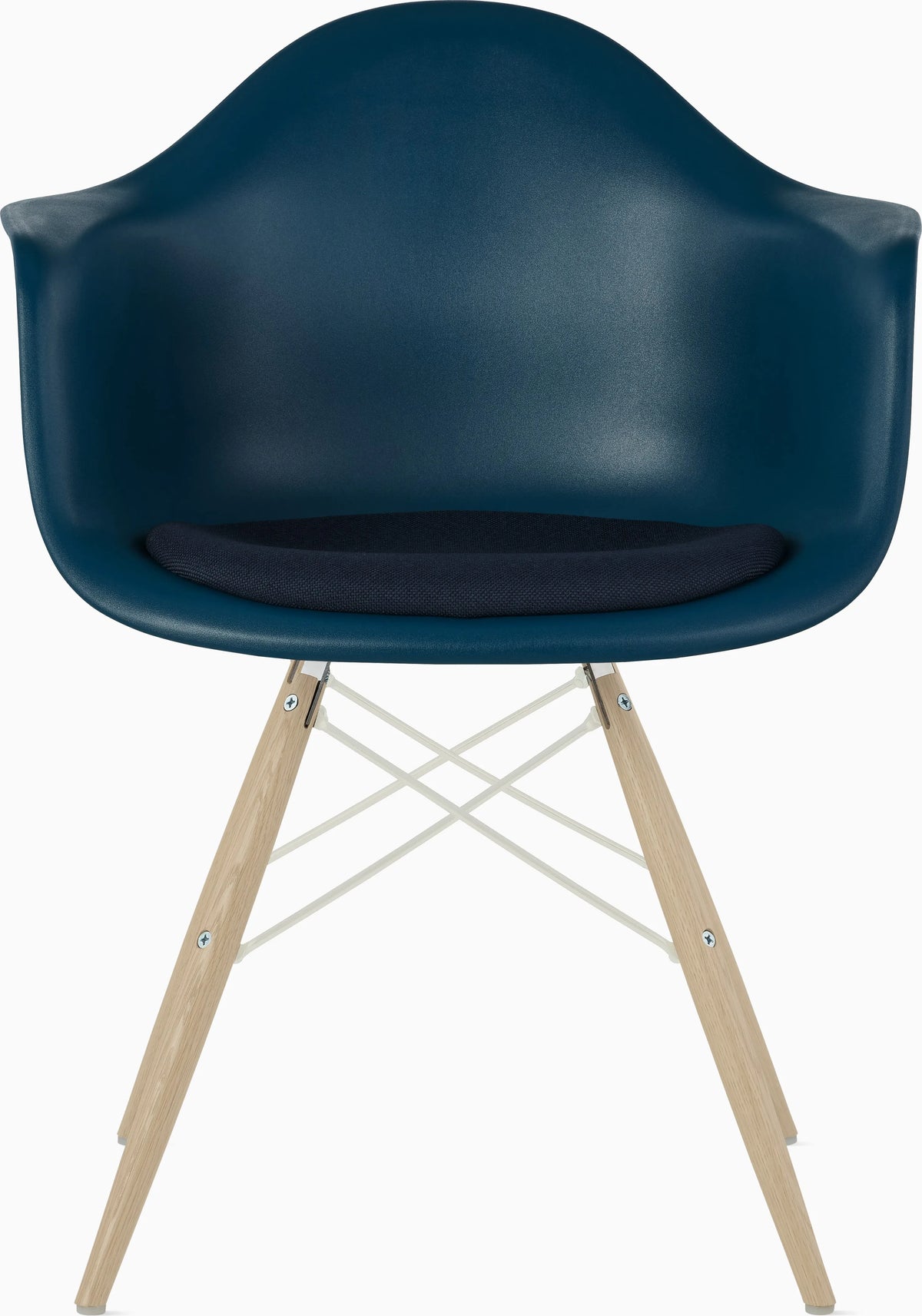 Eames Molded Plastic Armchair with Seat Pad
