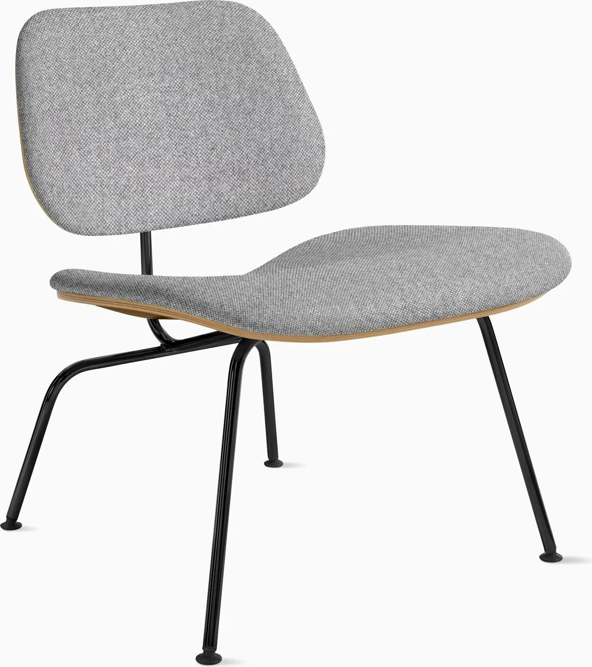 Eames Molded Plywood Lounge Chair Metal Base (LCM), Upholstered