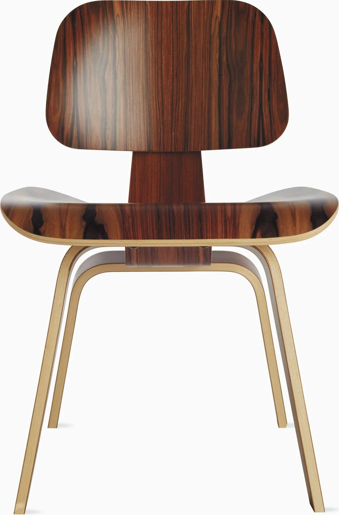 Eames Molded Plywood Dining Chair Wood Base (DCW), Upholstered