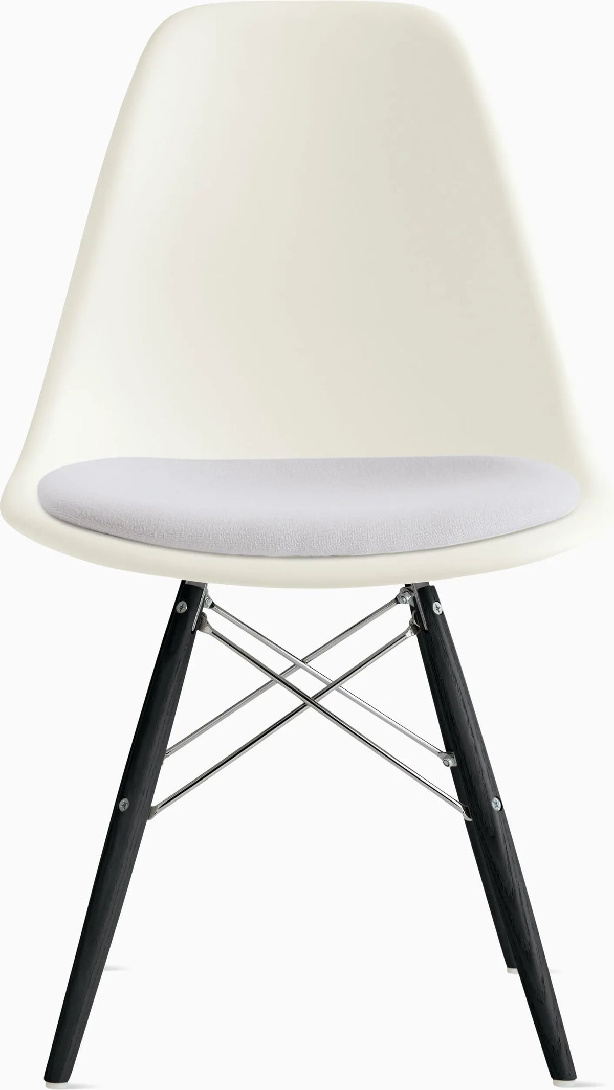 Eames Molded Plastic Side Chair with Seat Pad