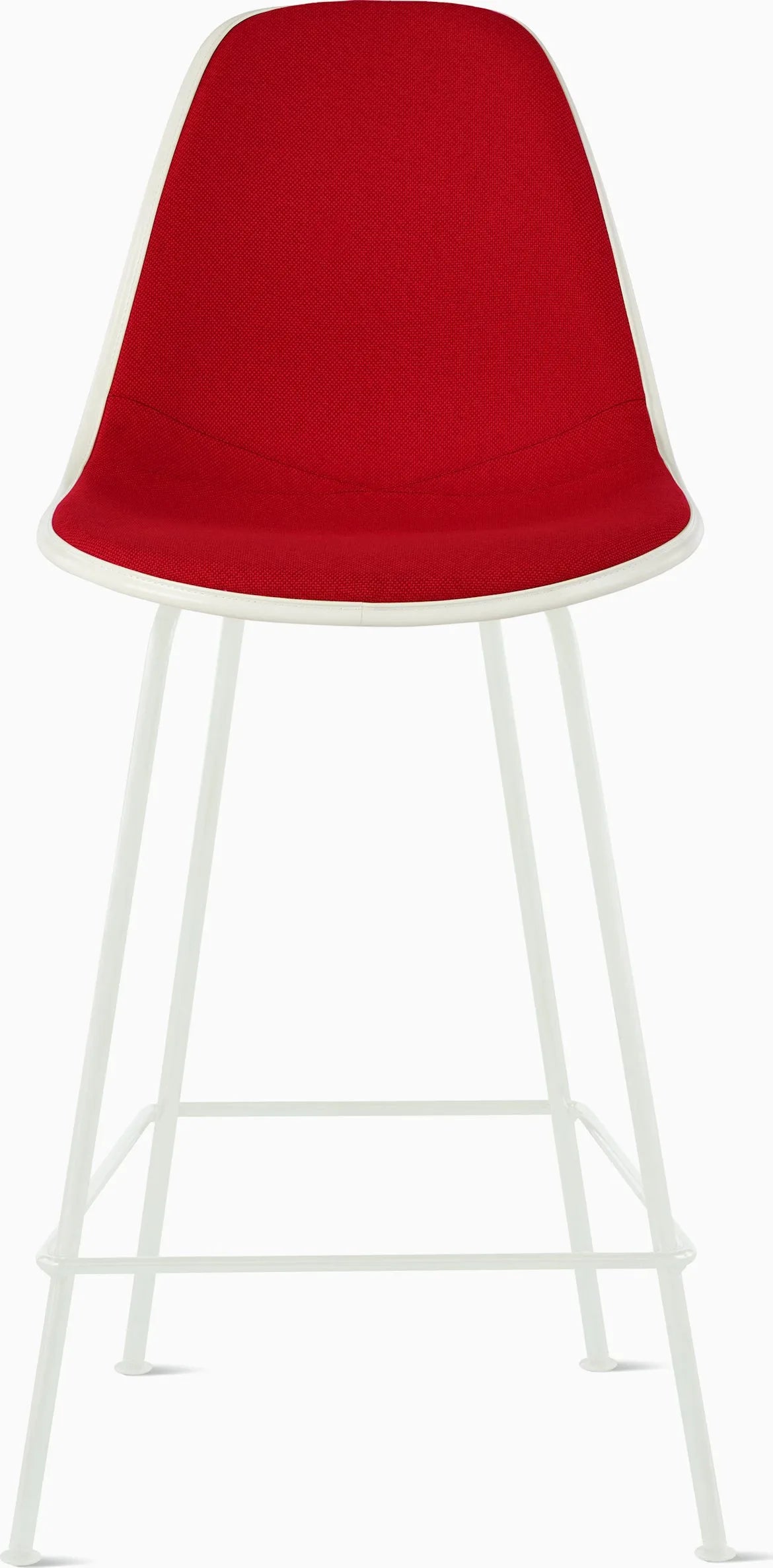 Eames Upholstered Molded Plastic Stool