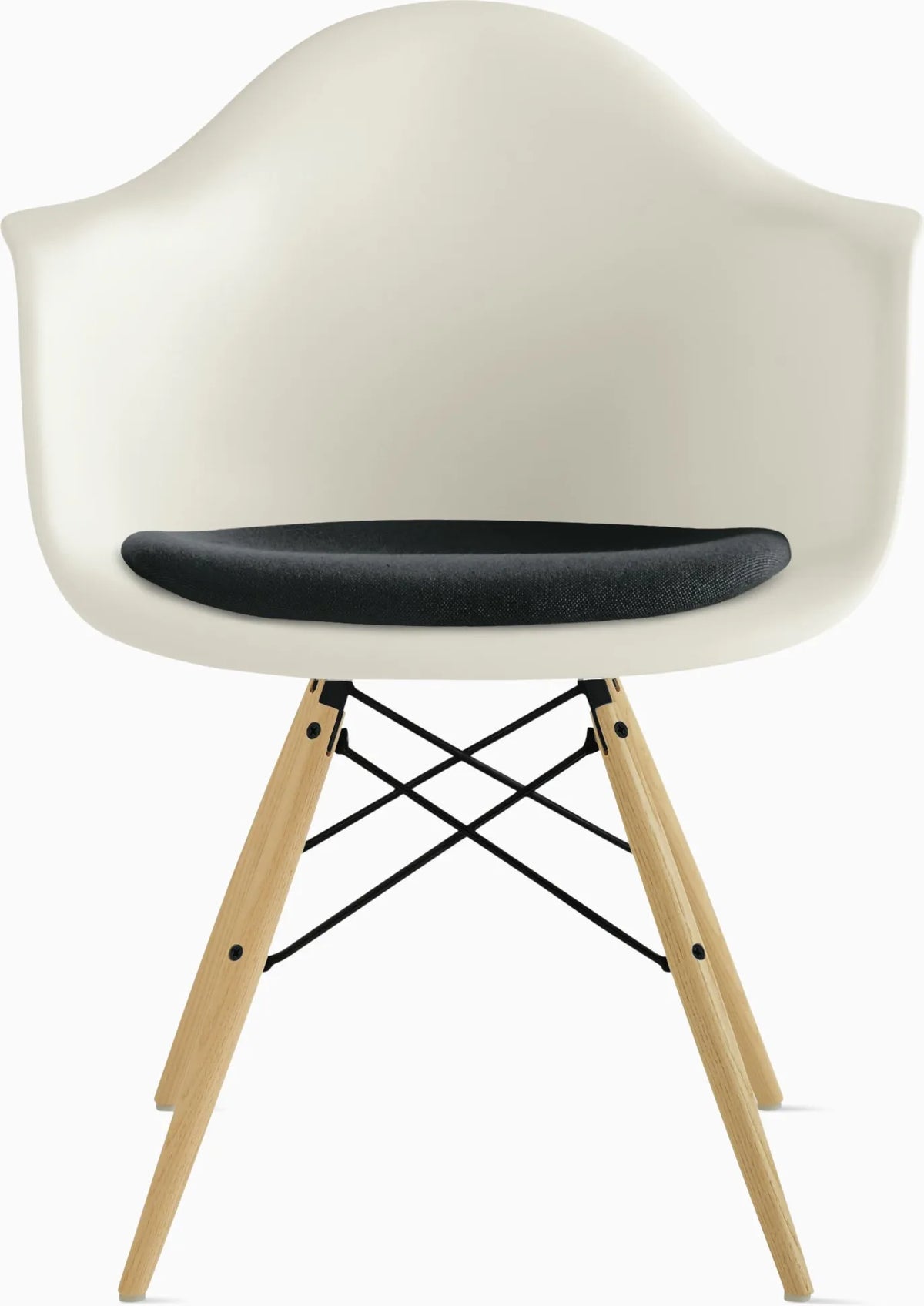 Eames Molded Plastic Armchair with Seat Pad