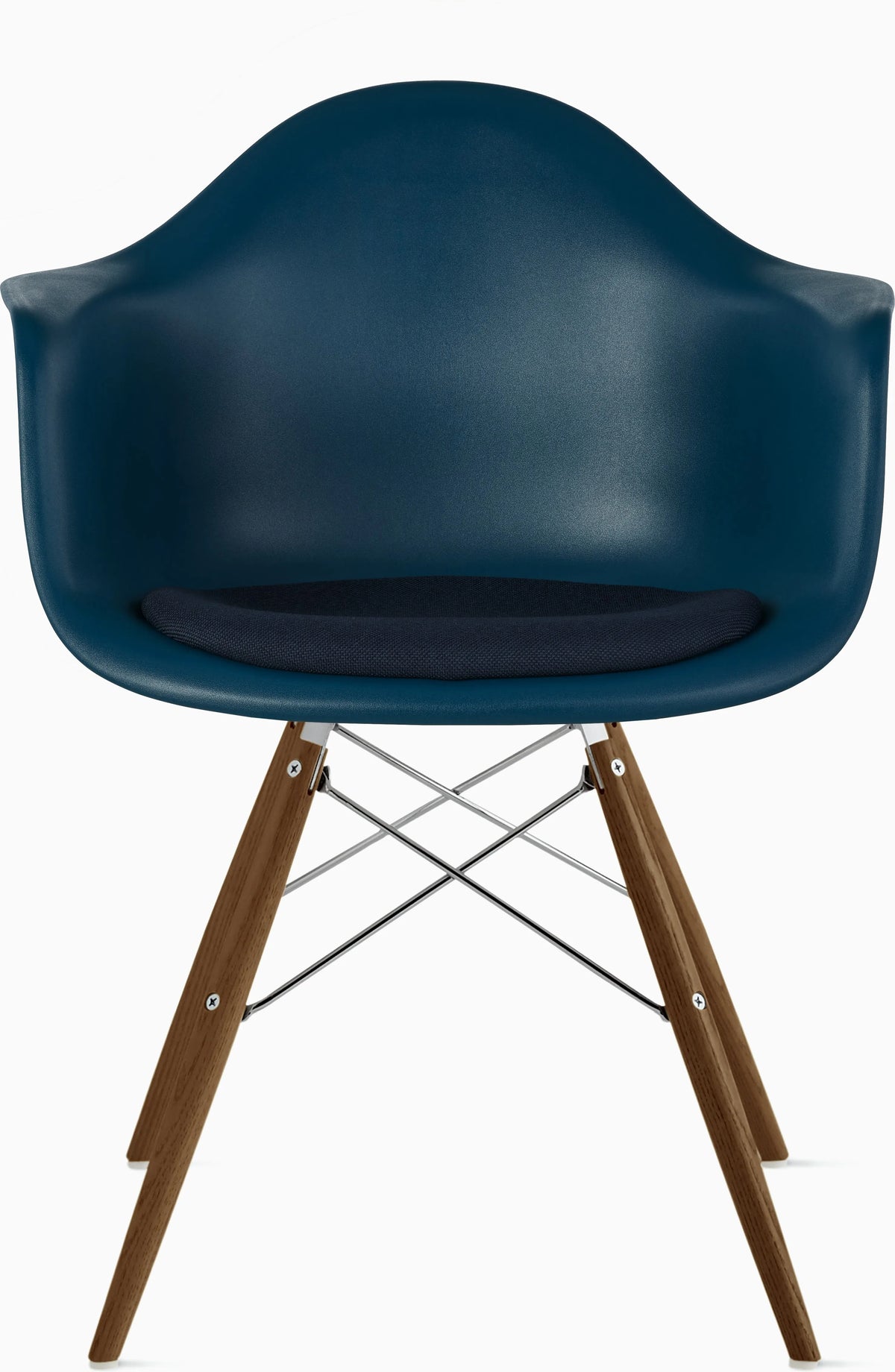 Eames Molded Plastic Armchair with Seat Pad