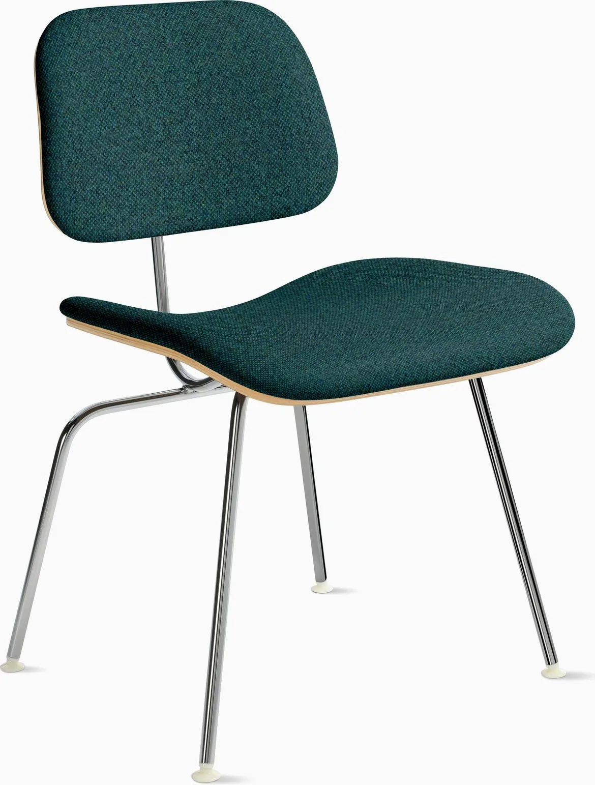 Eames Molded Plywood Dining Chair Metal Base (DCM), Upholstered