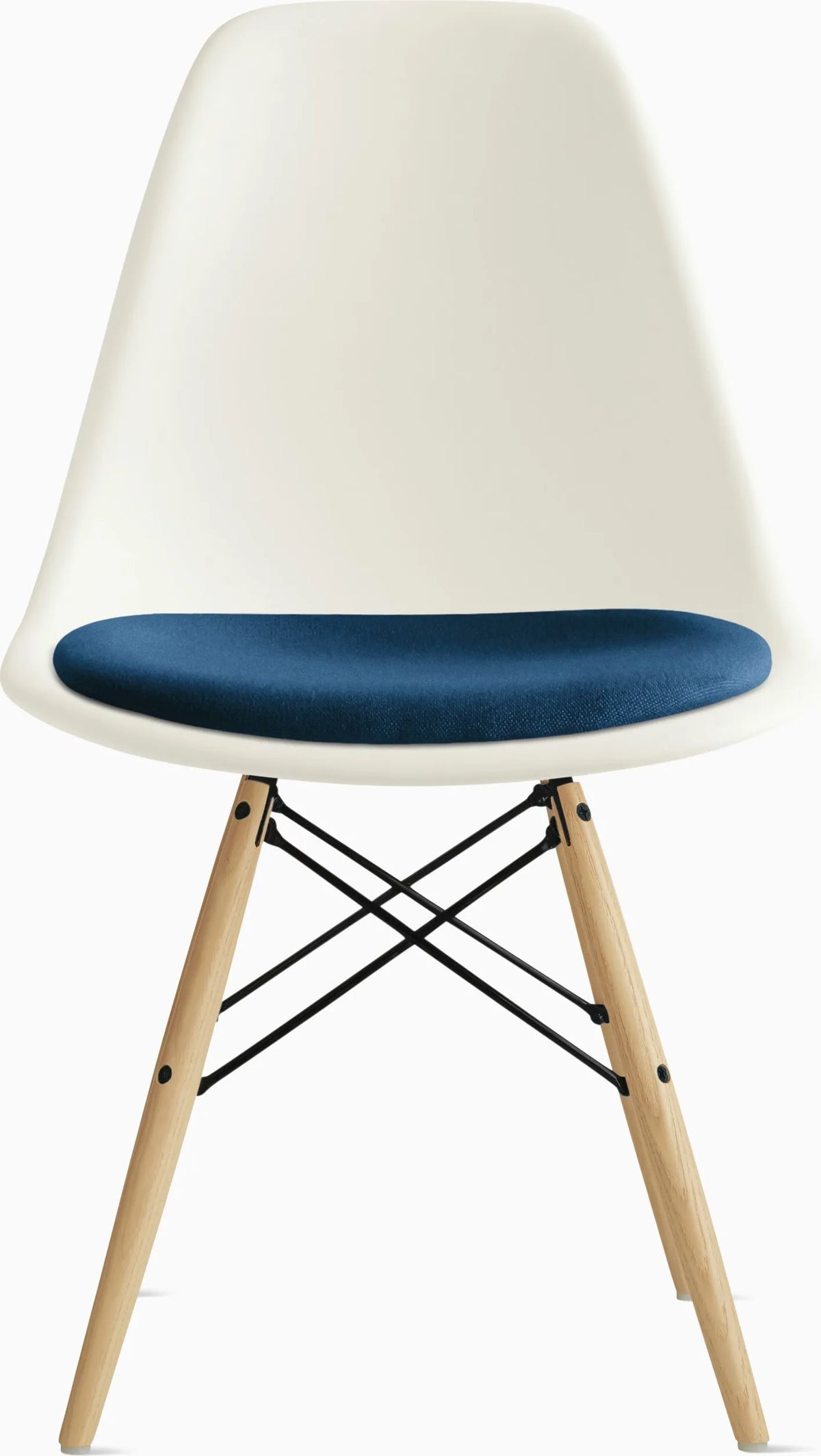 Eames Molded Plastic Side Chair with Seat Pad