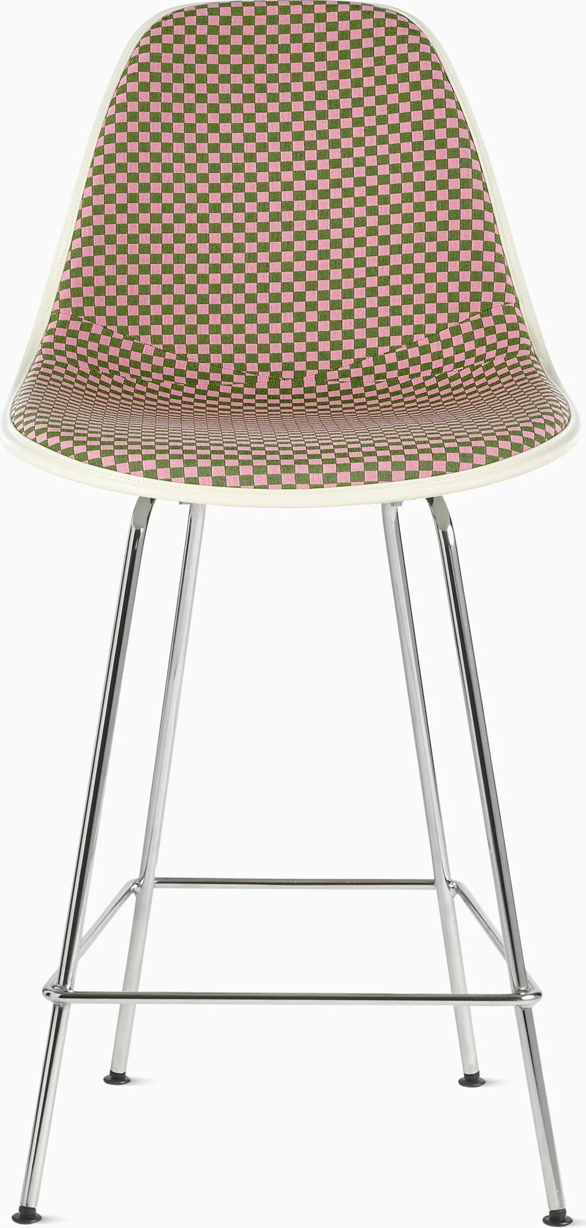 Eames Upholstered Molded Fiberglass Stool