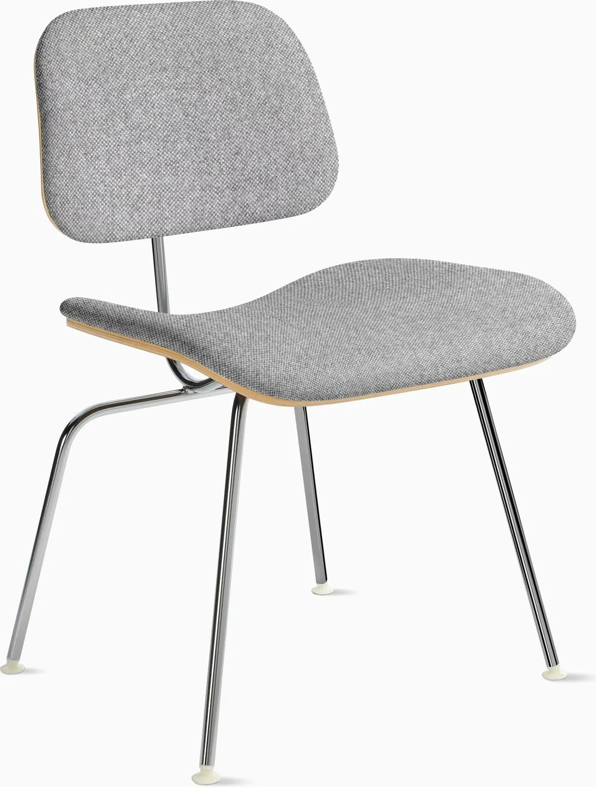 Eames Molded Plywood Dining Chair Metal Base (DCM), Upholstered