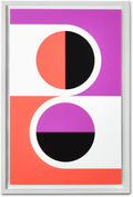 Nelson Pop Art Two Split Circles Framed Poster
