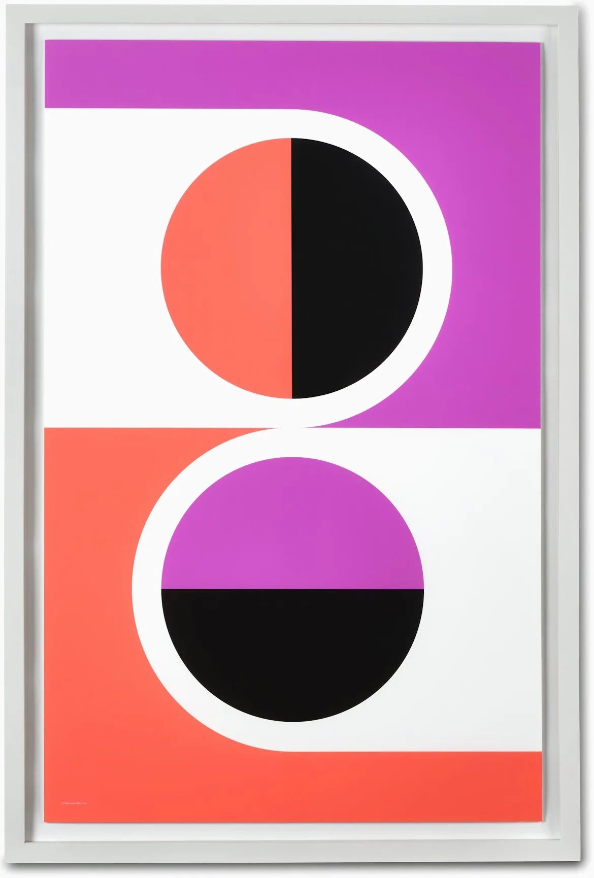 Nelson Pop Art Two Split Circles Framed Poster