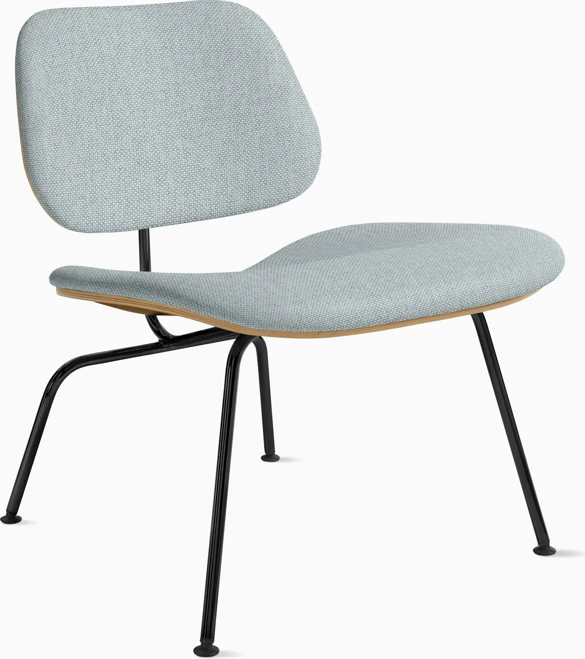 Eames Molded Plywood Lounge Chair Metal Base (LCM), Upholstered