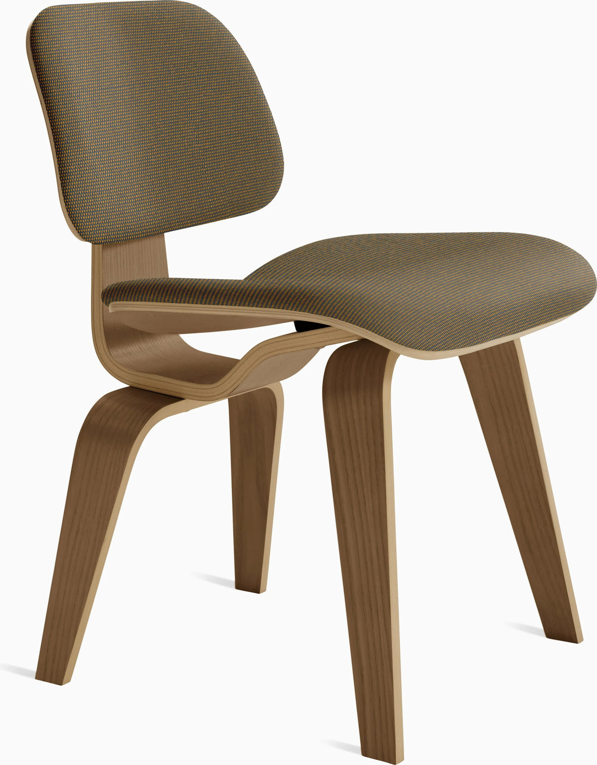 Eames Molded Plywood Dining Chair Wood Base (DCW), Upholstered