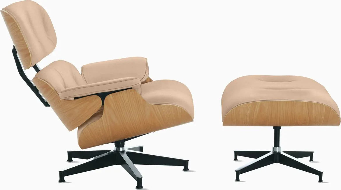 Eames Lounge Chair and Ottoman, Vegan Leather