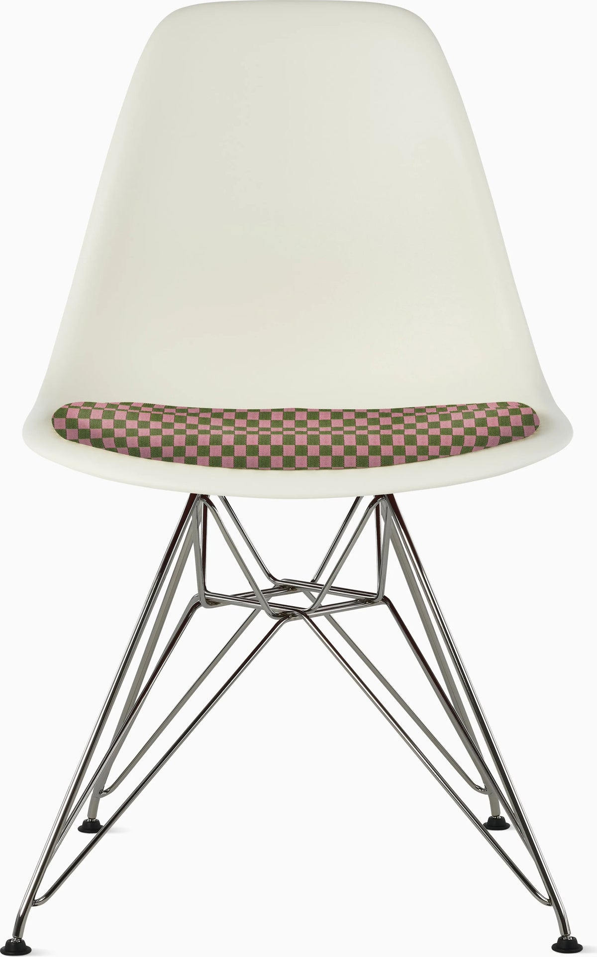 Eames Molded Plastic Side Chair with Seat Pad