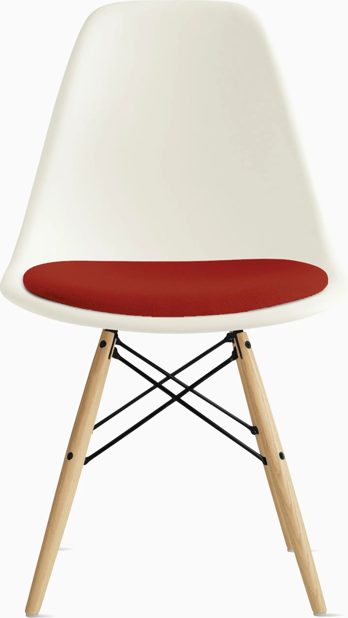 Eames Molded Plastic Side Chair with Seat Pad