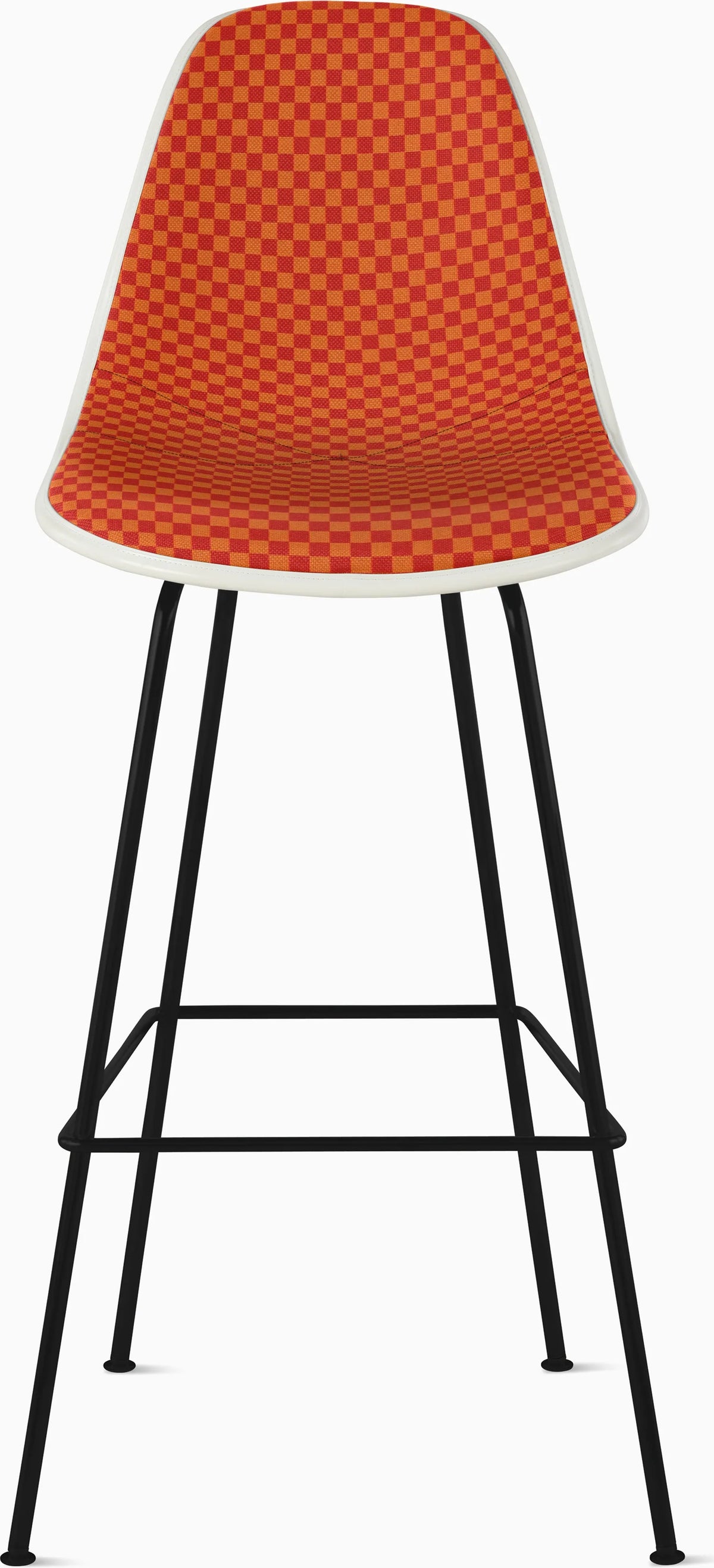 Eames Upholstered Molded Plastic Stool