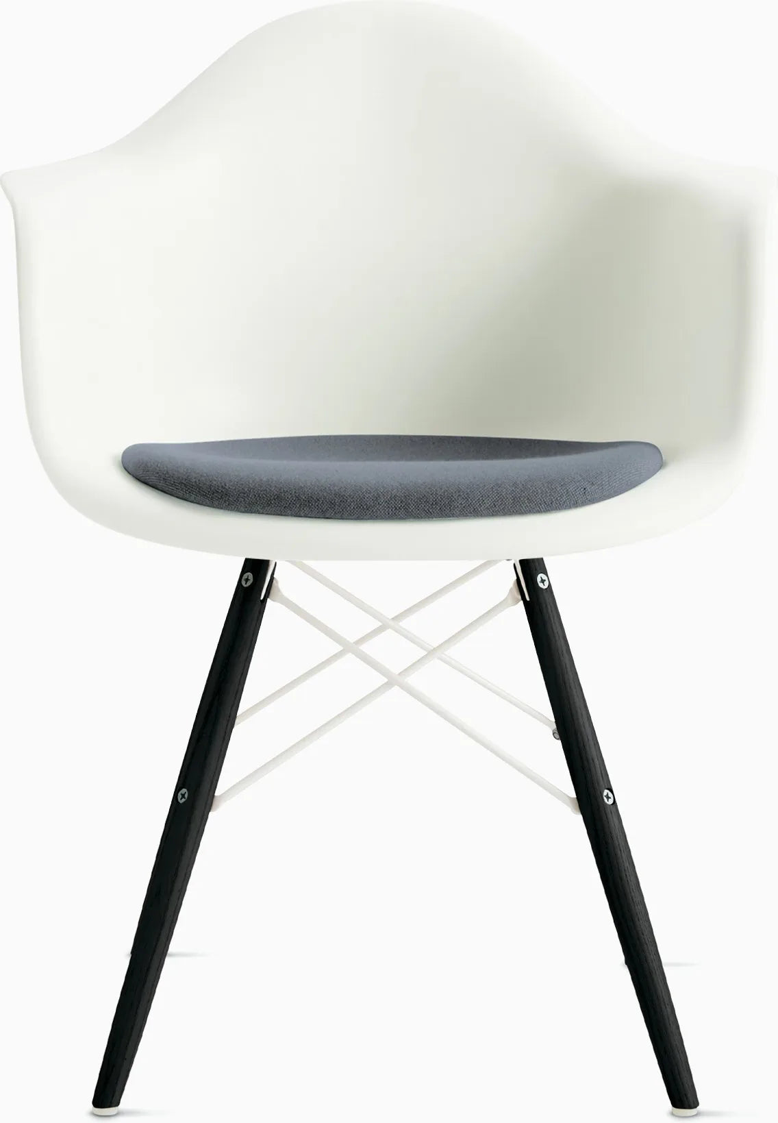 Eames Molded Plastic Armchair with Seat Pad