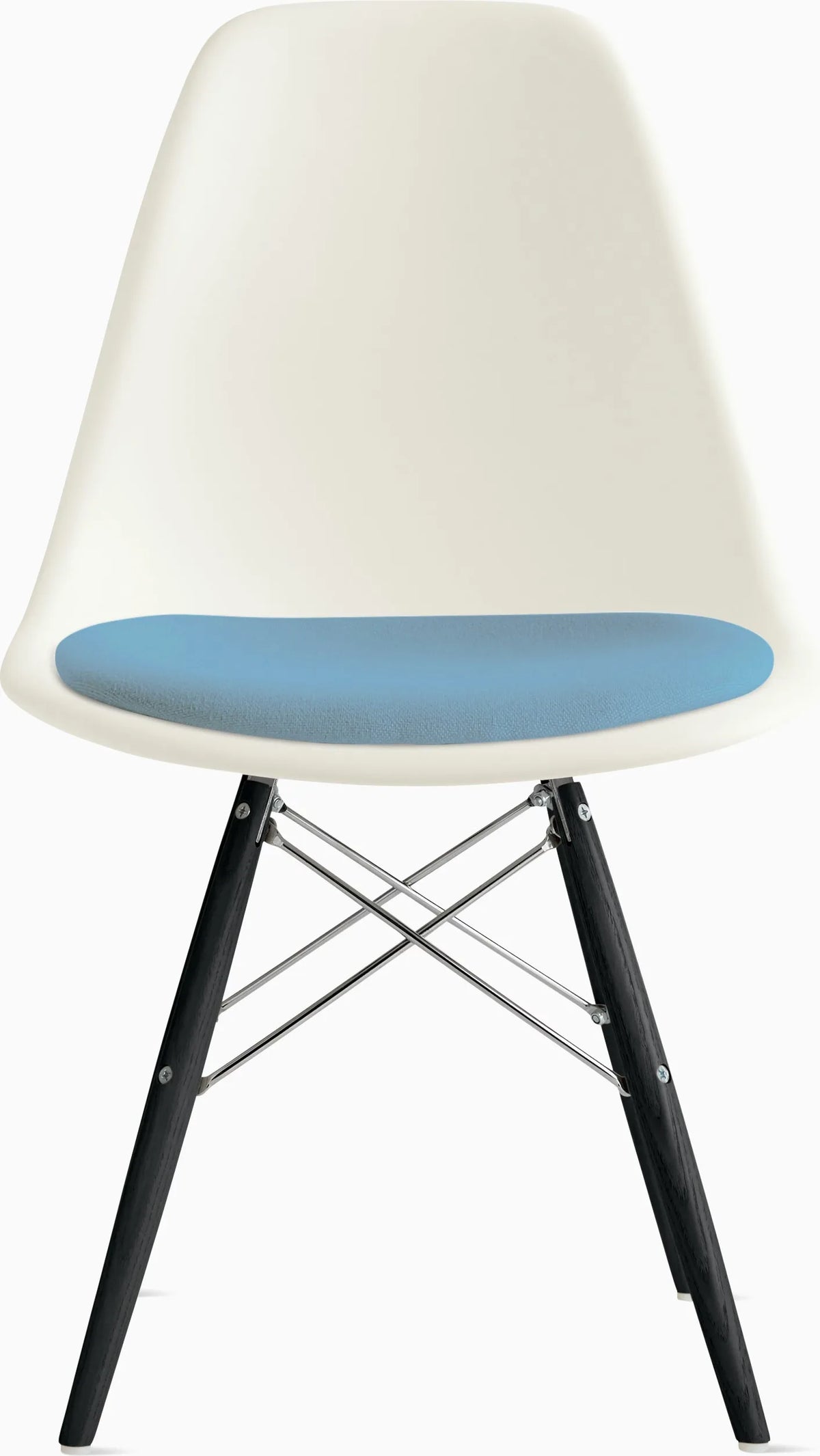 Eames Molded Plastic Side Chair with Seat Pad