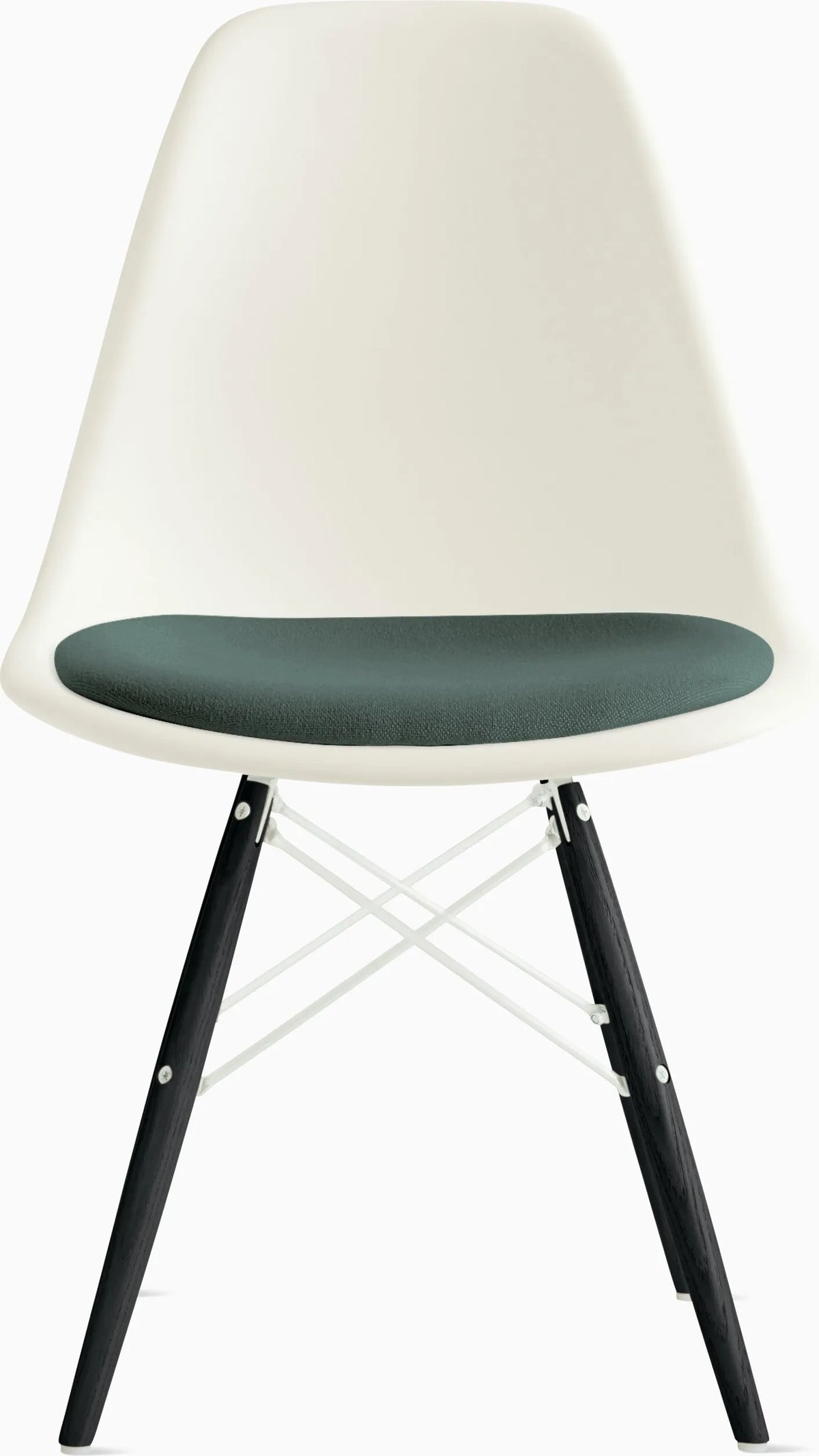 Eames Molded Plastic Side Chair with Seat Pad