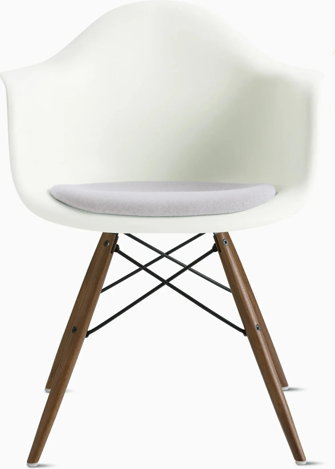 Eames Molded Plastic Armchair with Seat Pad