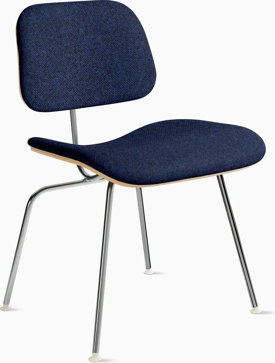 Eames Molded Plywood Dining Chair Metal Base (DCM), Upholstered