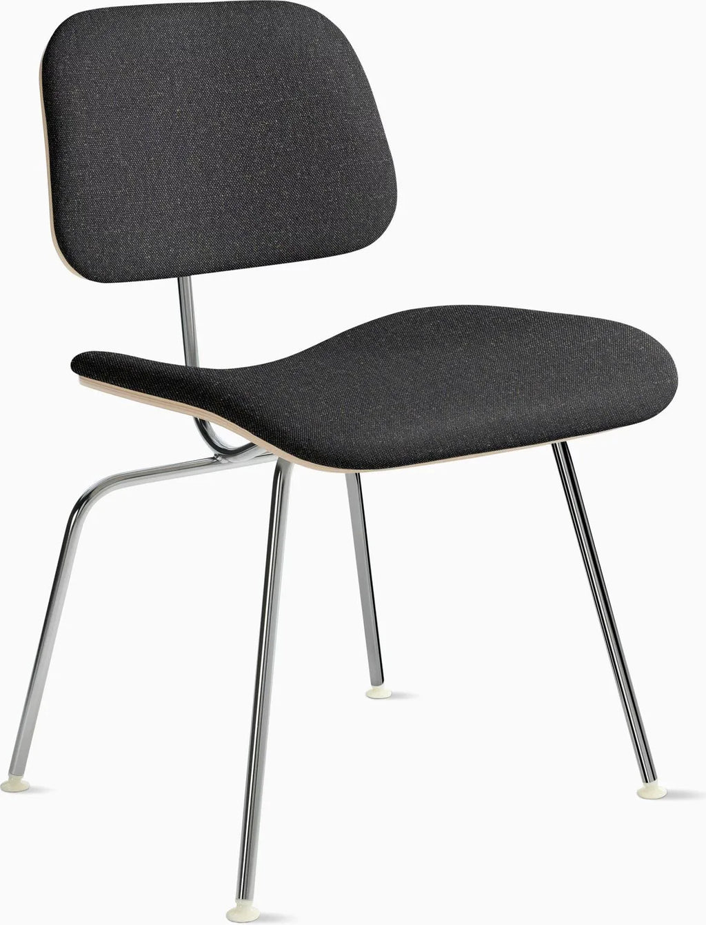 Eames Molded Plywood Dining Chair Metal Base (DCM), Upholstered
