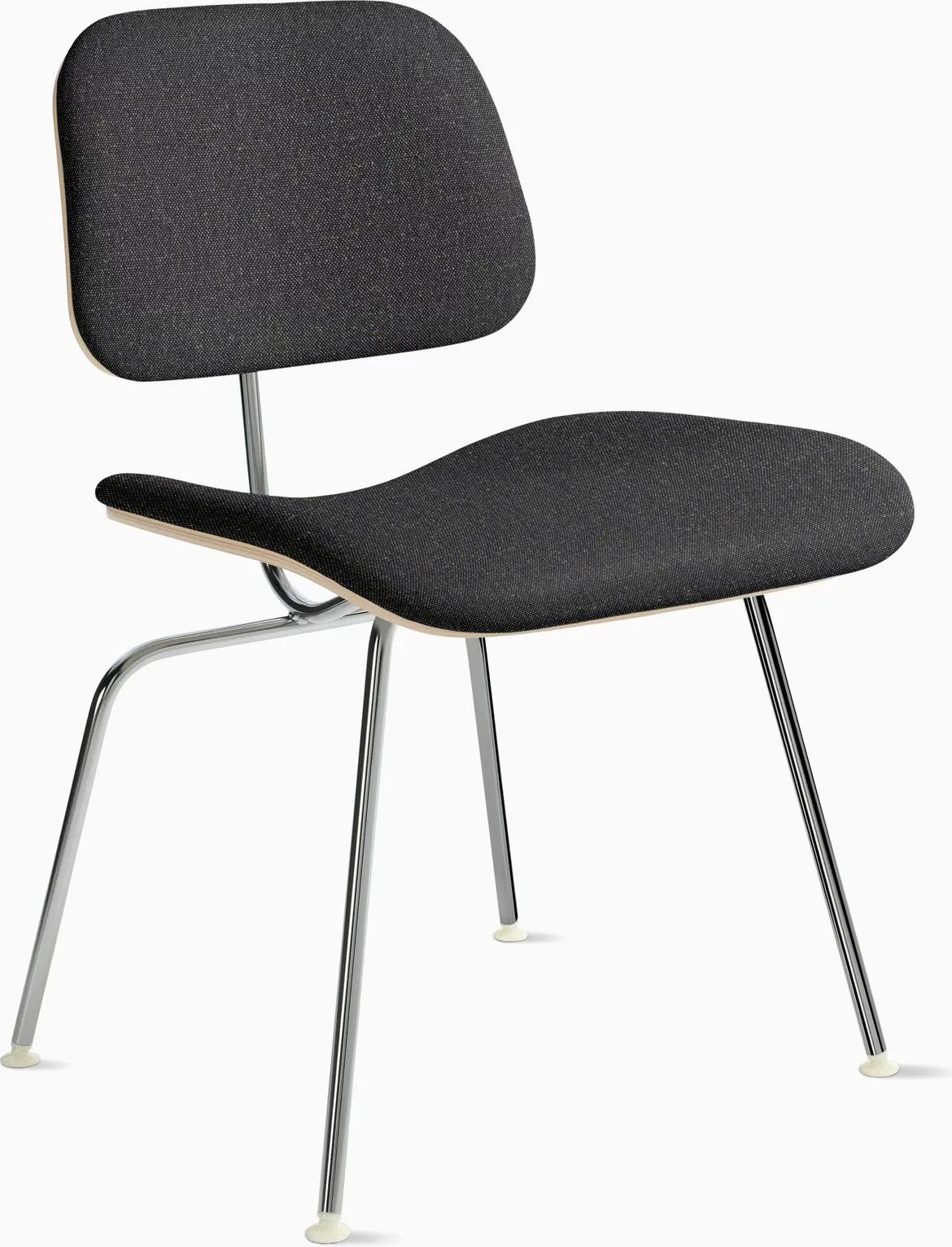 Eames Molded Plywood Dining Chair Metal Base (DCM), Upholstered