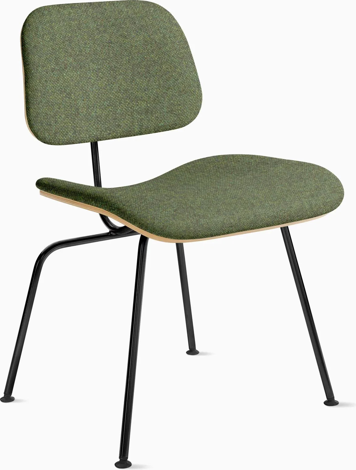 Eames Molded Plywood Dining Chair Metal Base (DCM), Upholstered