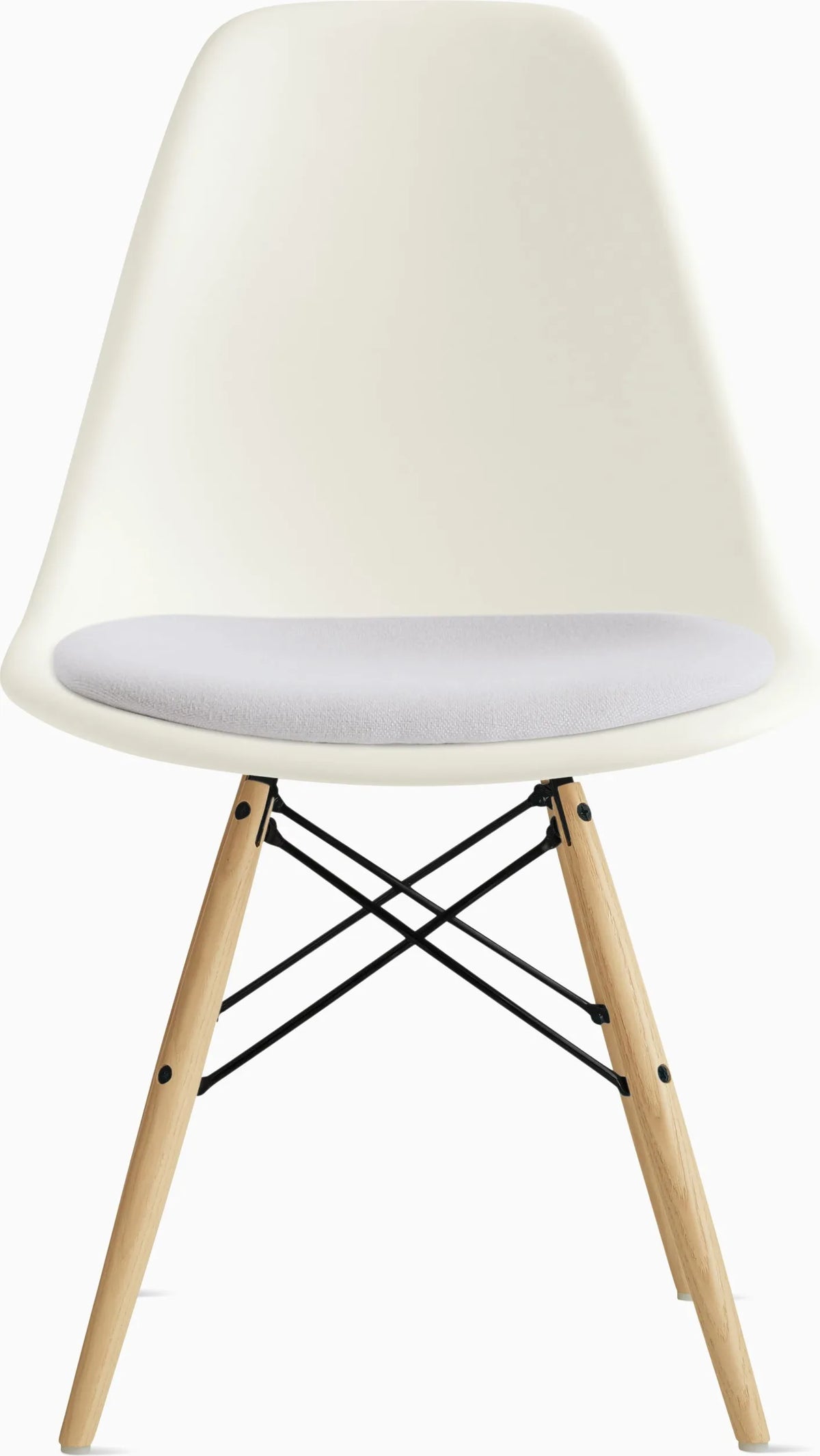 Eames Molded Plastic Side Chair with Seat Pad
