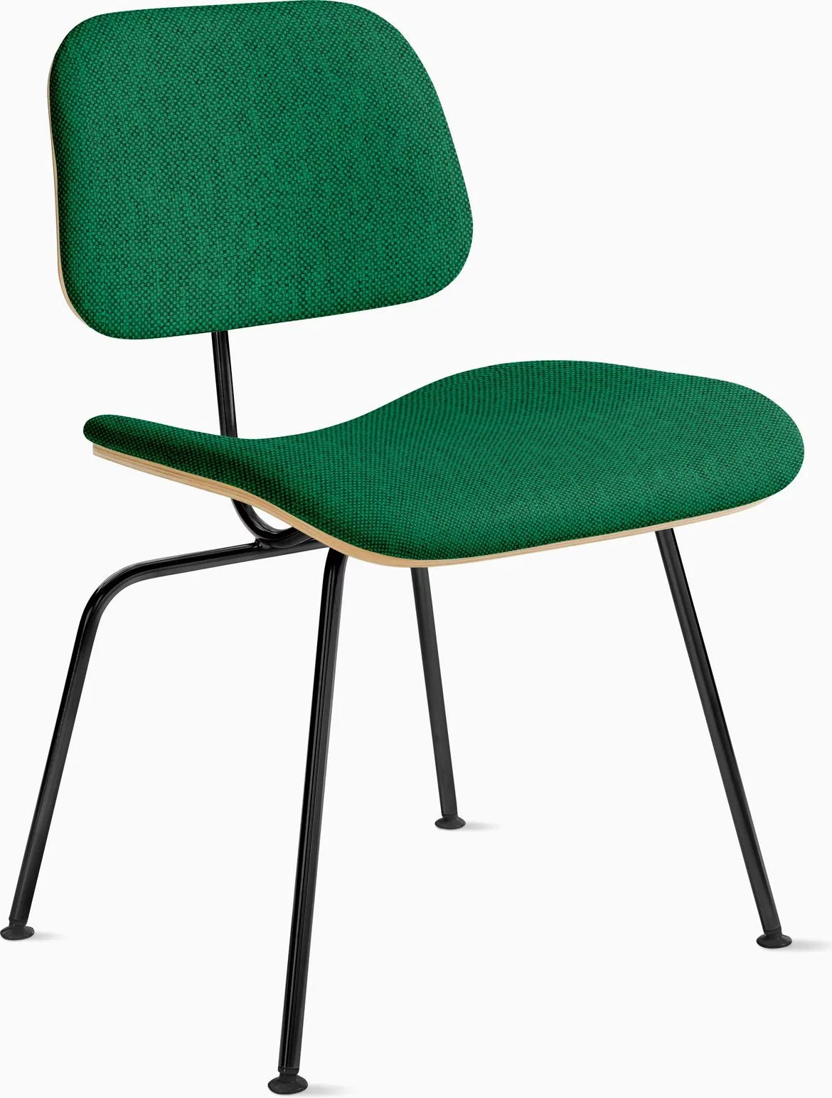 Eames Molded Plywood Dining Chair Metal Base (DCM), Upholstered