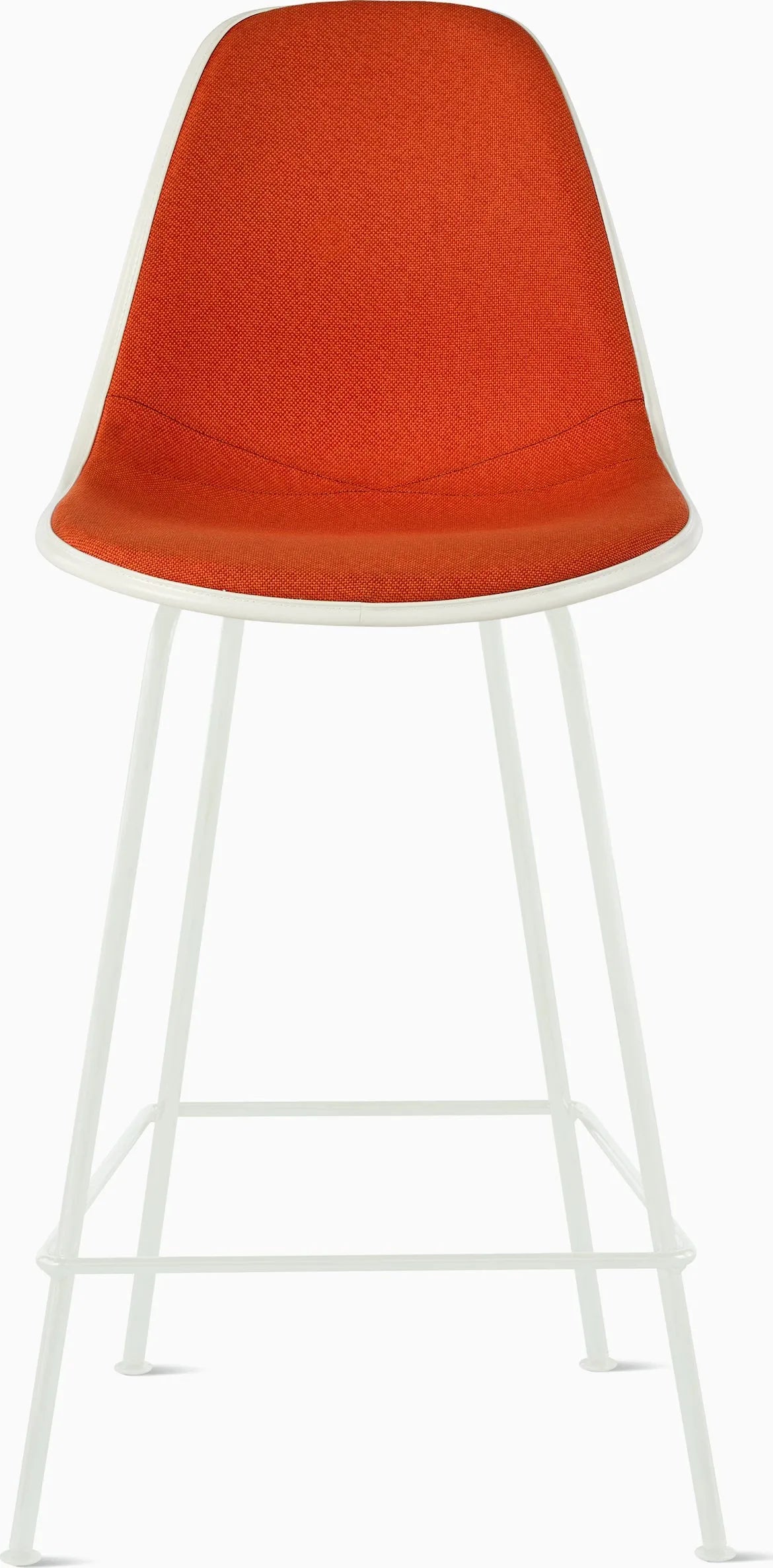 Eames Upholstered Molded Plastic Stool