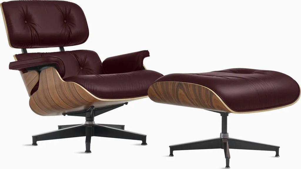 Eames Lounge Chair and Ottoman, Vegan Leather