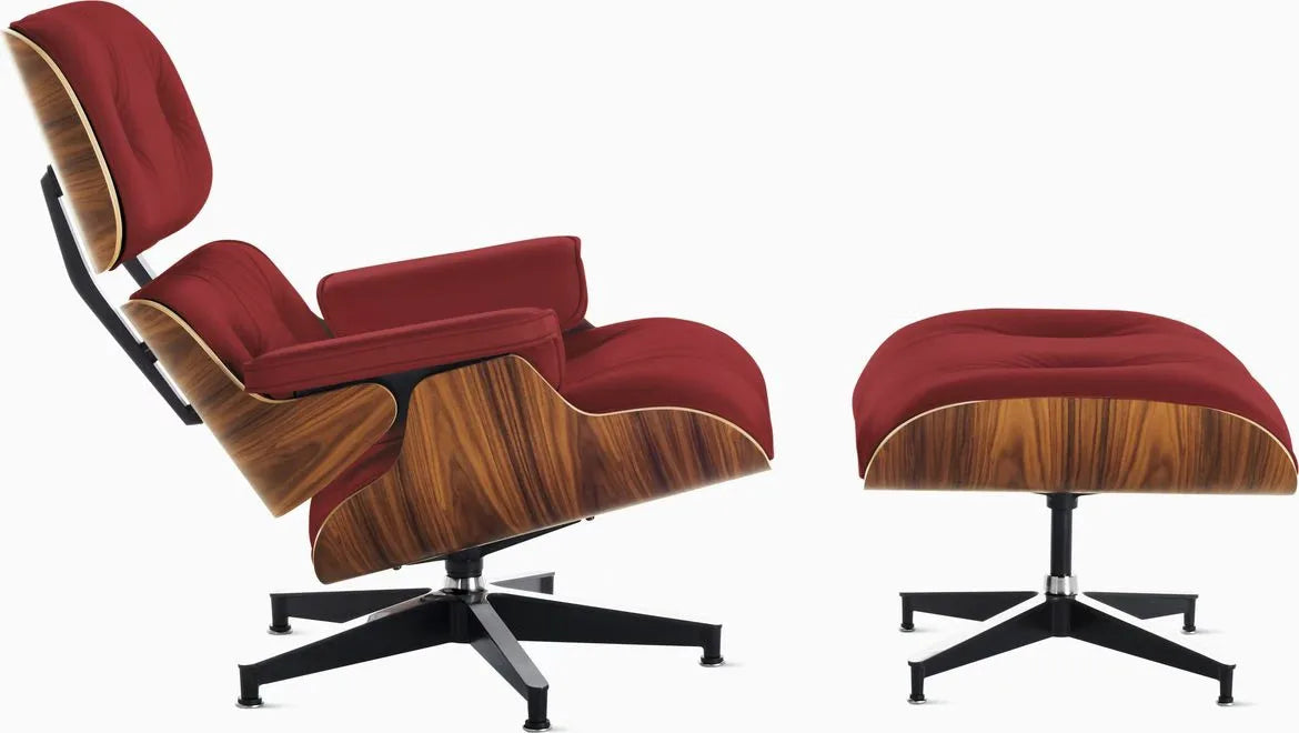 Eames Lounge Chair and Ottoman, Vegan Leather