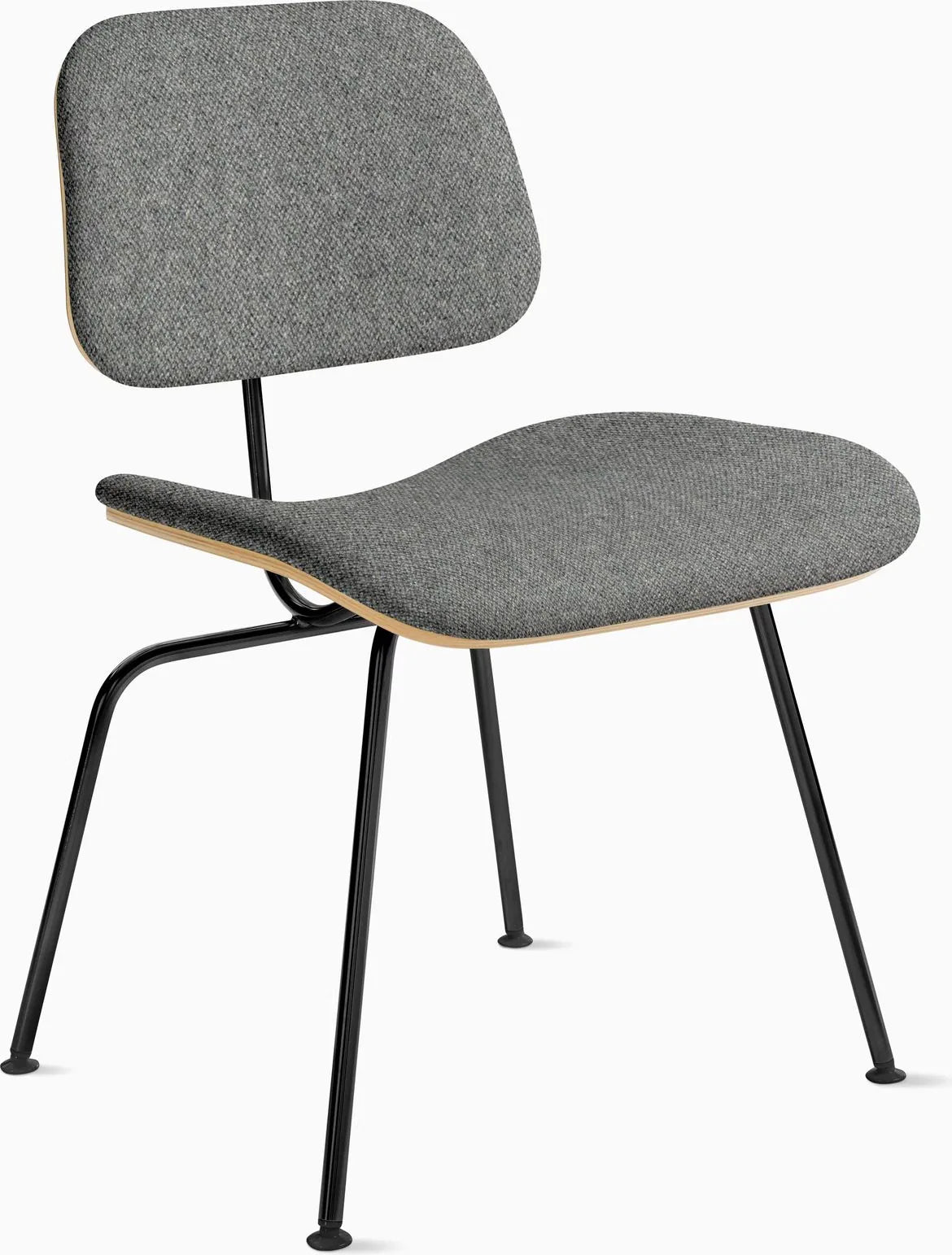 Eames Molded Plywood Dining Chair Metal Base (DCM), Upholstered