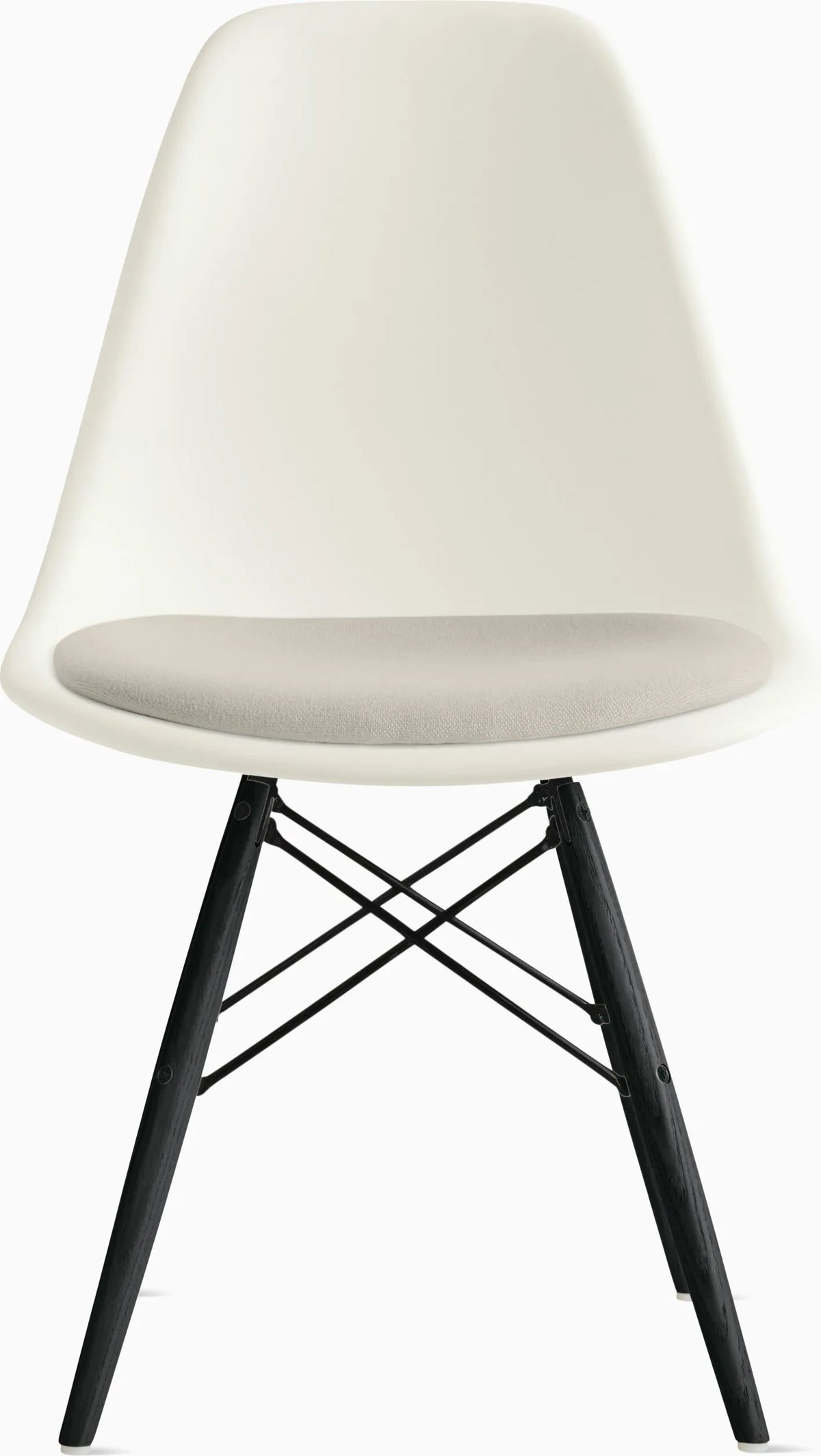 Eames Molded Plastic Side Chair with Seat Pad