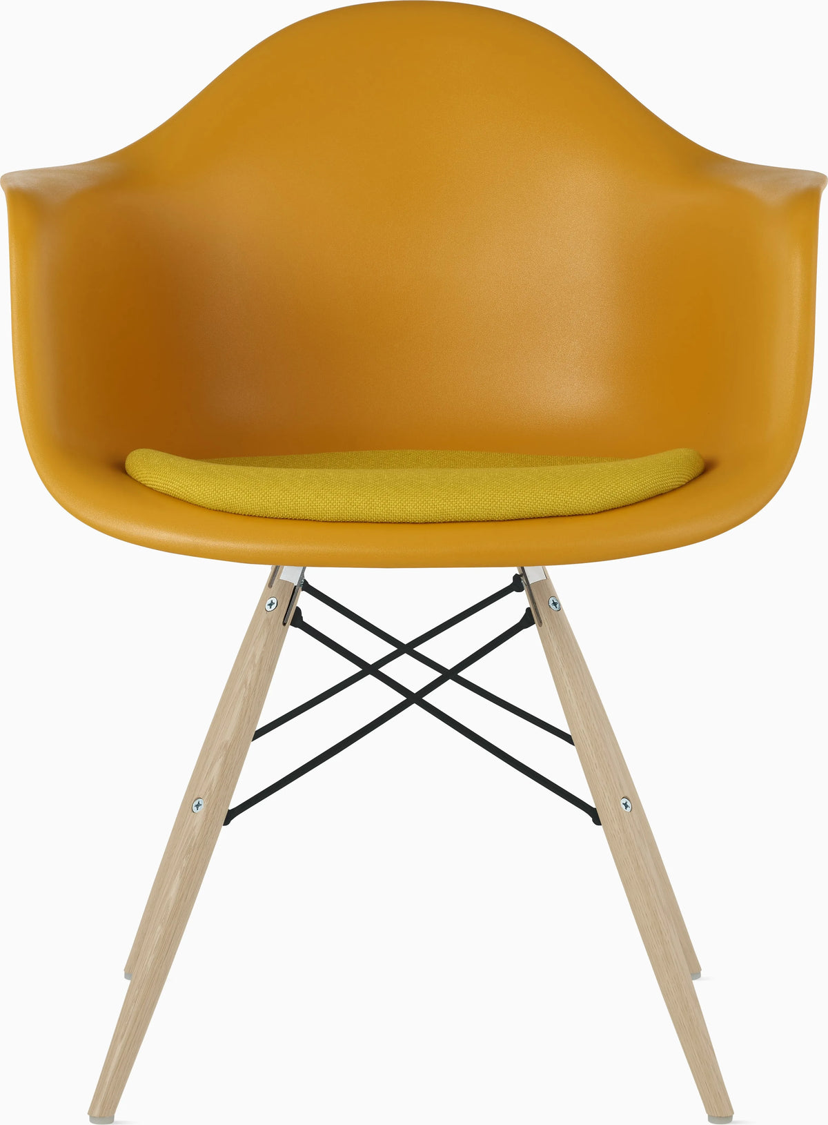 Eames Molded Plastic Armchair with Seat Pad