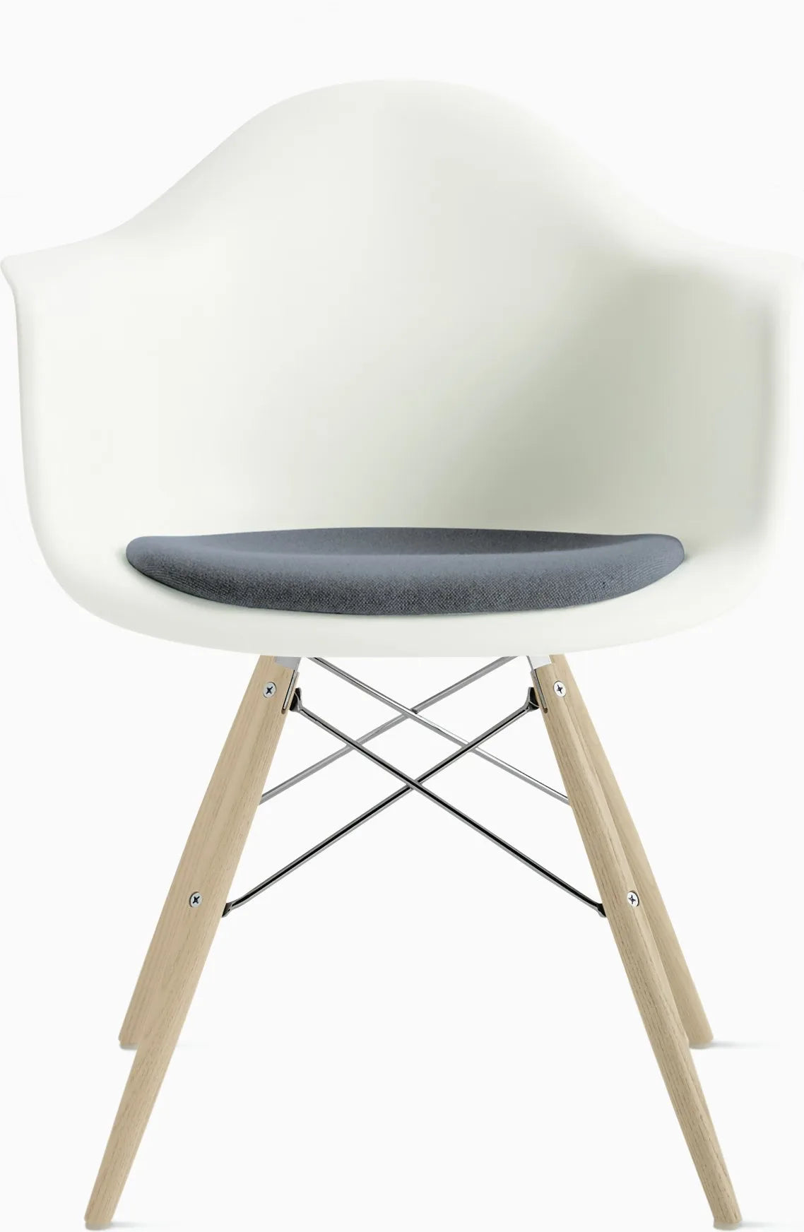 Eames Molded Plastic Armchair with Seat Pad
