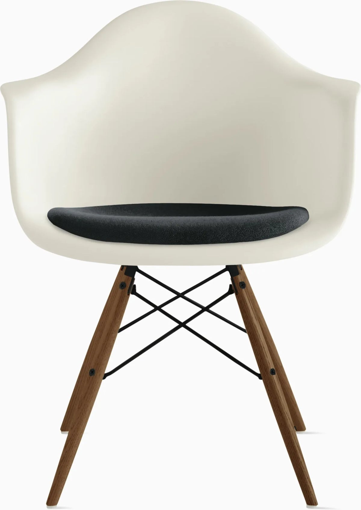 Eames Molded Plastic Armchair with Seat Pad