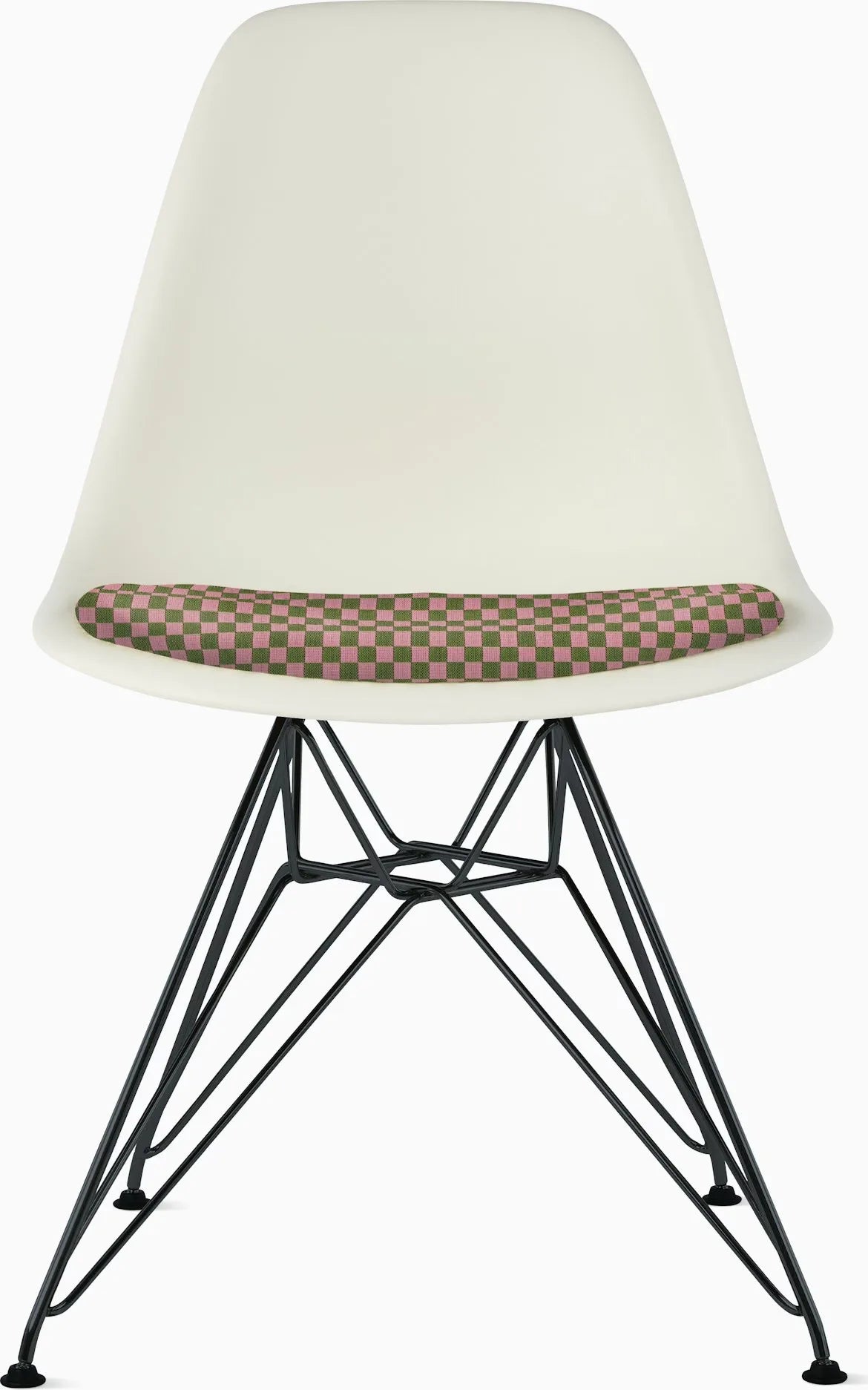 Eames Molded Plastic Side Chair with Seat Pad