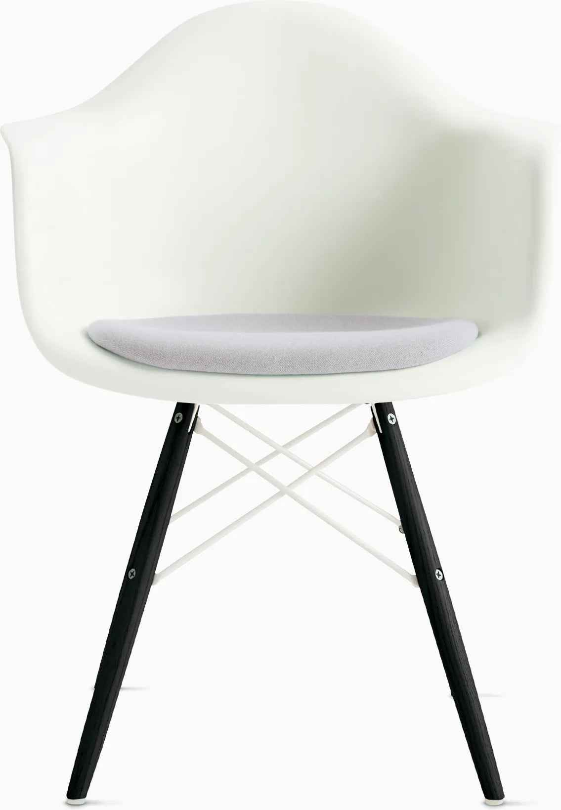 Eames Molded Plastic Armchair with Seat Pad