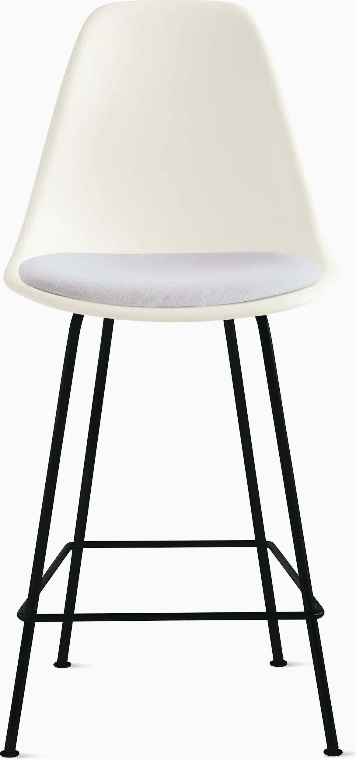 Eames Molded Plastic Stool with Seat Pad