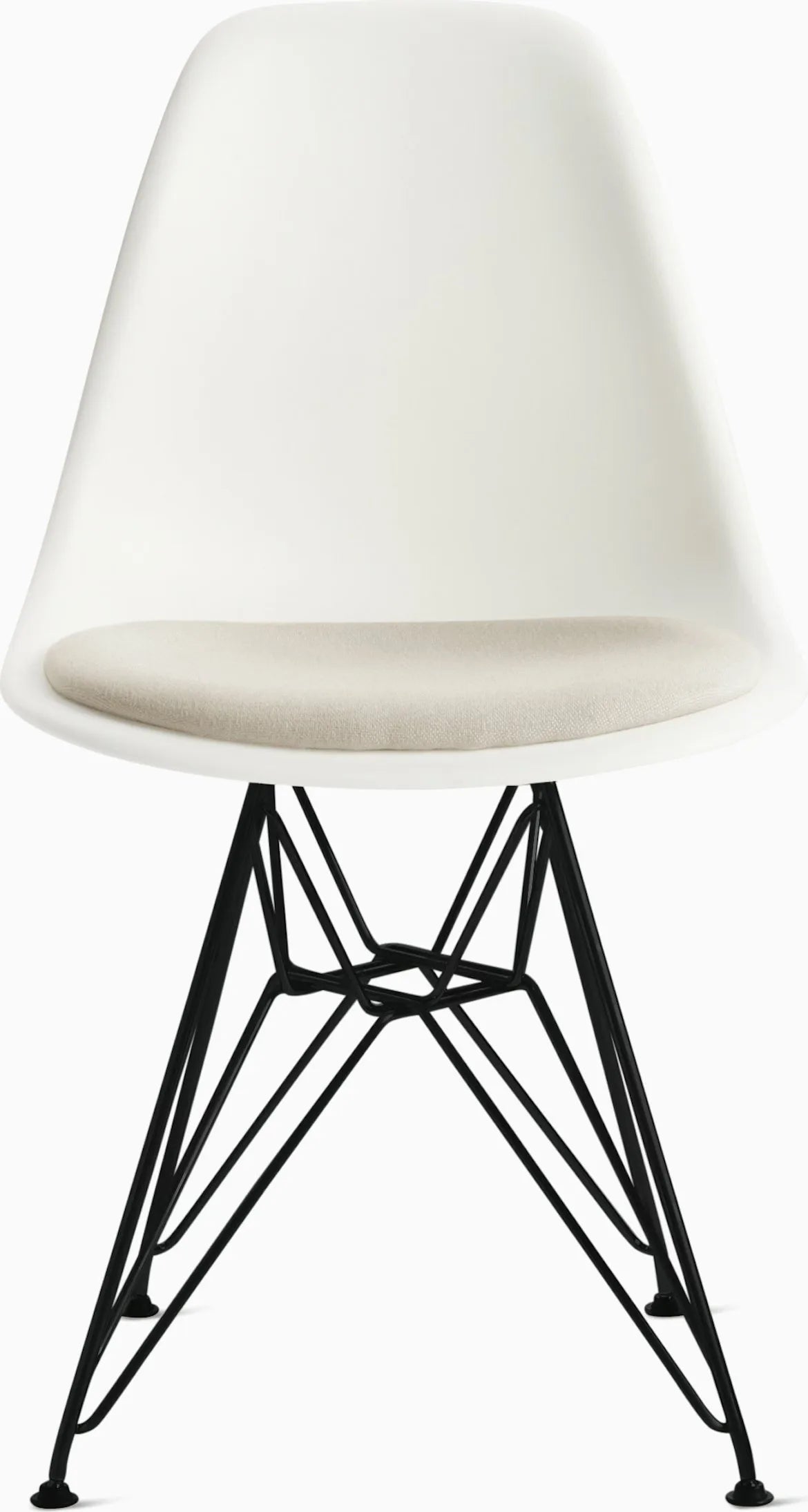 Eames Molded Plastic Side Chair with Seat Pad