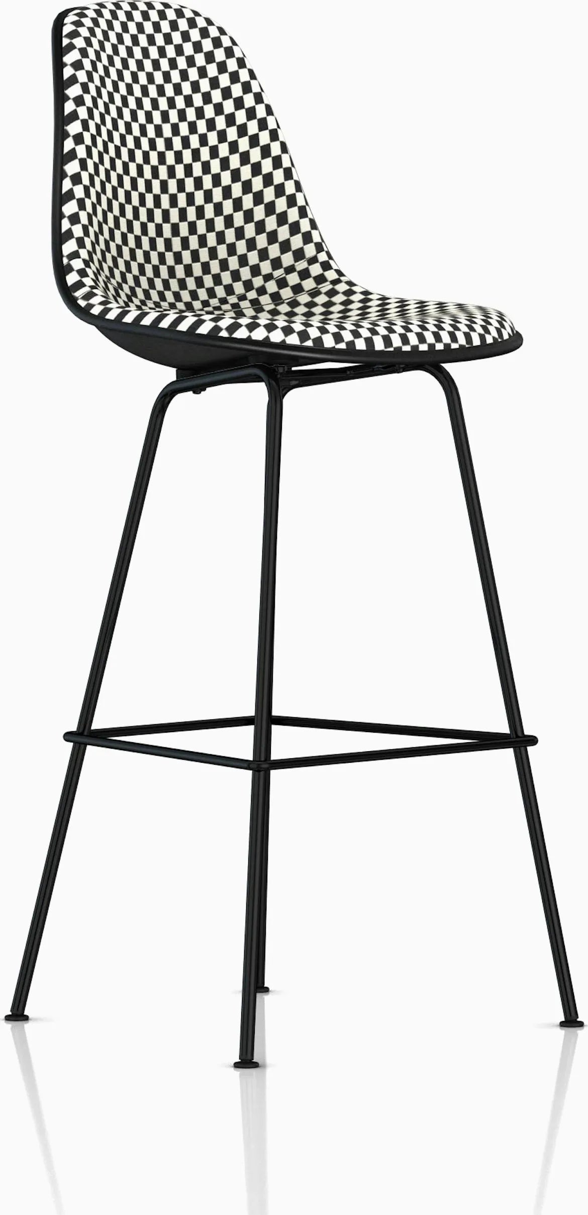 Eames Upholstered Molded Fiberglass Stool