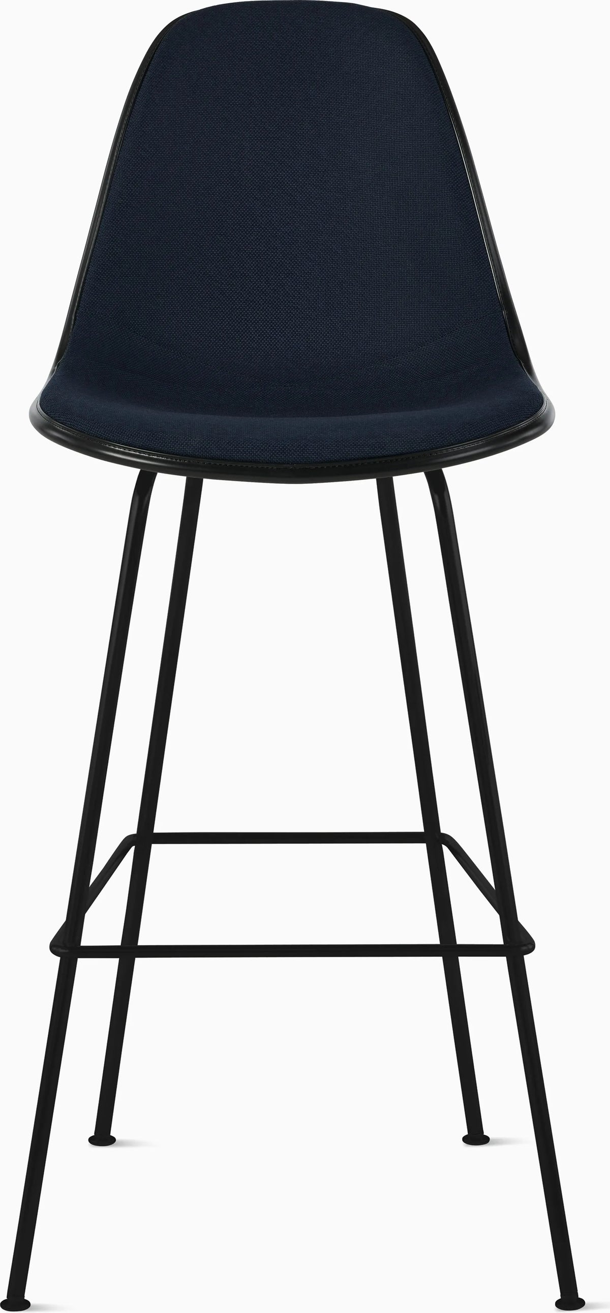 Eames Upholstered Molded Plastic Stool