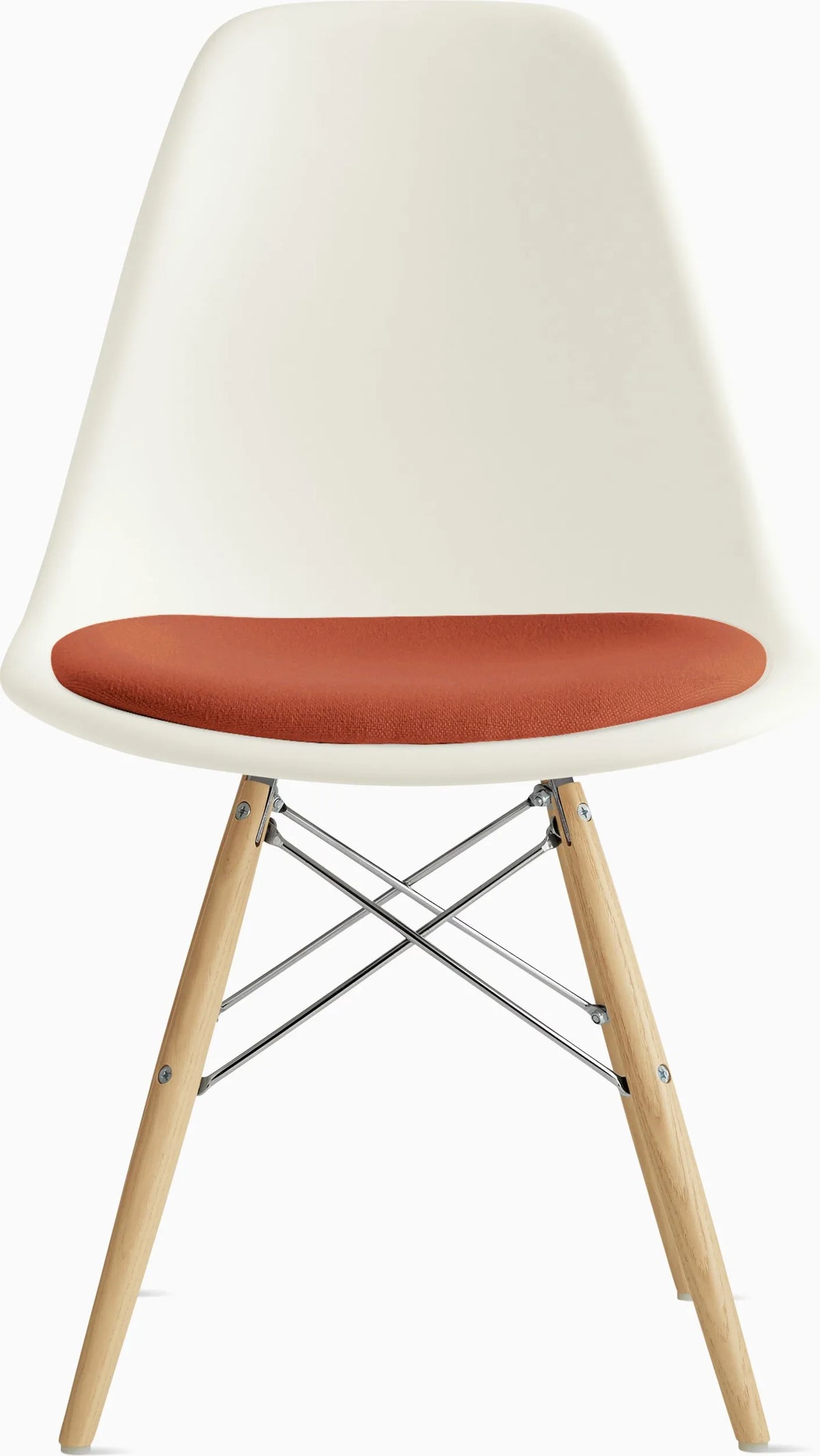 Eames Molded Plastic Side Chair with Seat Pad