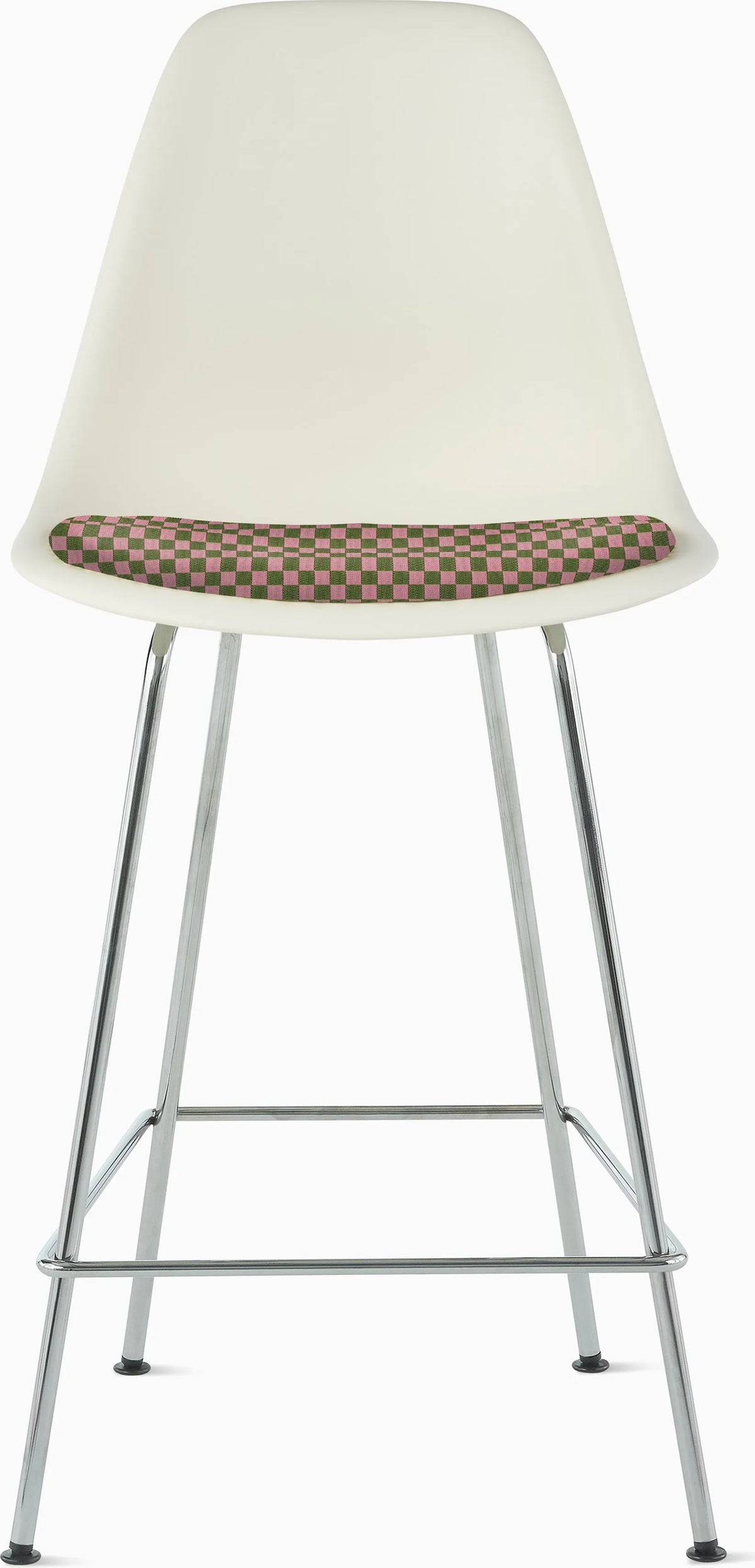 Eames Molded Plastic Stool with Seat Pad
